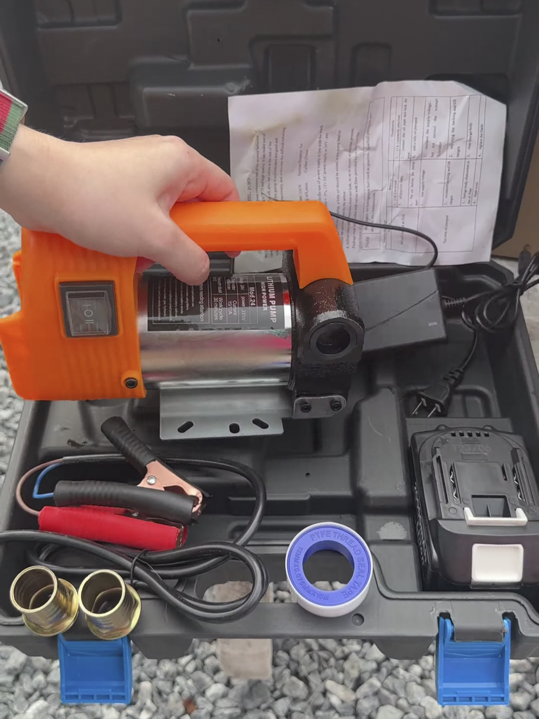 ปั๊มน้ำมันไร้สาย 2 in1 ONSEN 24V