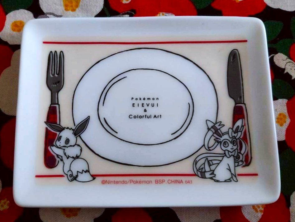 Pokemon จาน เซรามิก โปเกม่อน ของแท้จากญี่ปุ่น หนา สวย Size : 12.5 x 9.5 cm