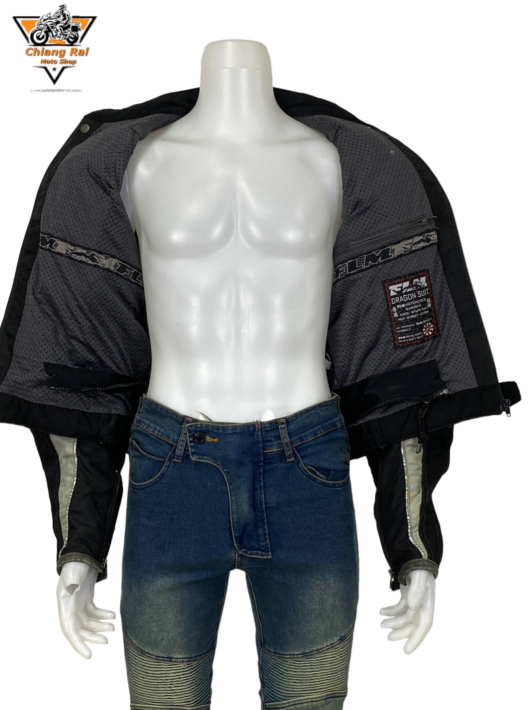 เสื้อขี่มอเตอร์ไซด์( มือสอง) RCSA 682: อก 48-50" ยาว 23" (L-XL)**FLM**