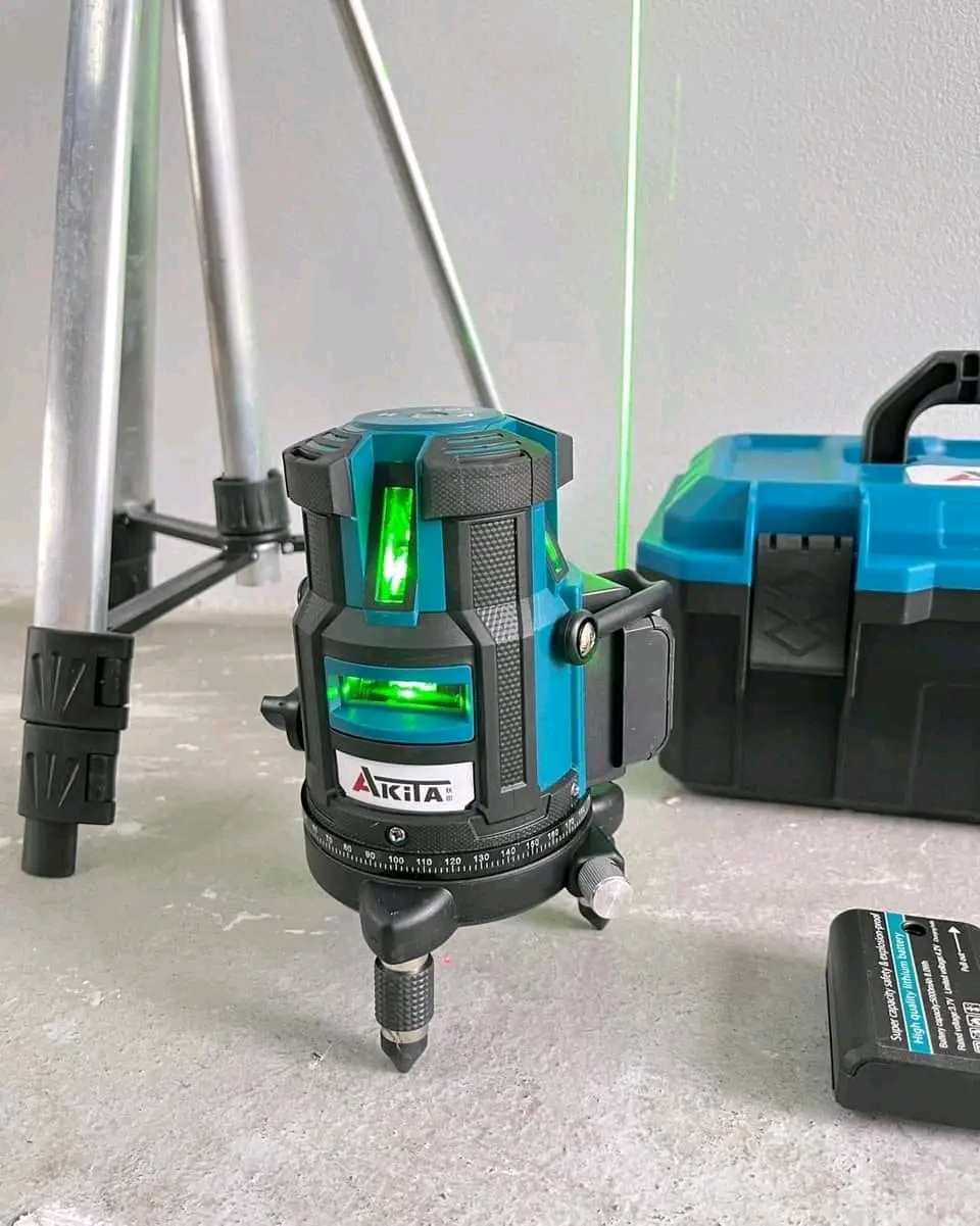 เลเซอร์ 5 เส้น แสงสีเขียว พร้อมขาตั้ง ยี่ห้อ AKITA