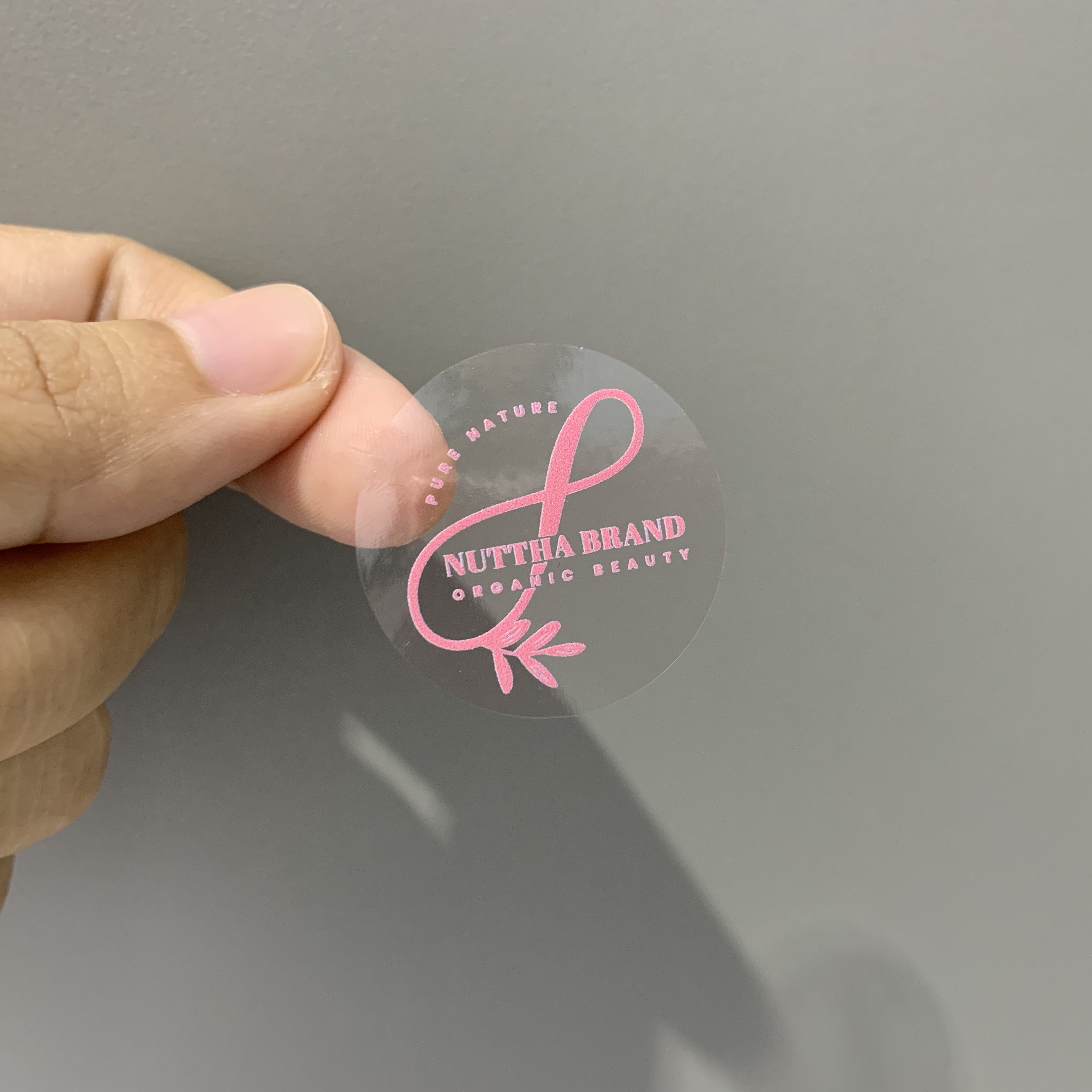 สติ๊กเกอร์ใสรองพื้นหมึกขาว หมึกขาว พิมพ์หมึกขาว