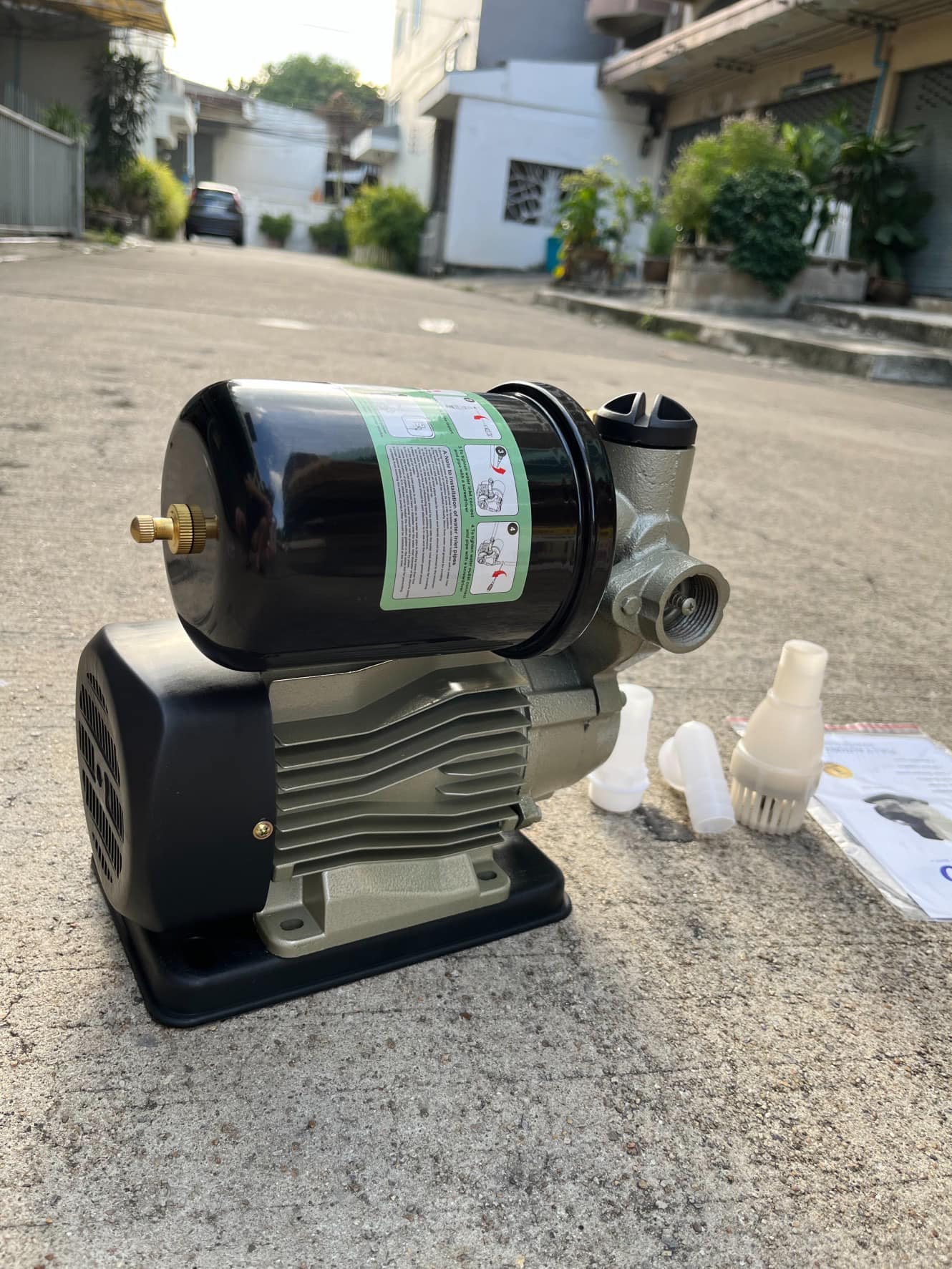 ปั๊มน้ำอัตโนมัติ kanto รุ่น ps-190 ตัดอัตโนมัติตามการเปิด-ปิดของก๊อกน้ำ