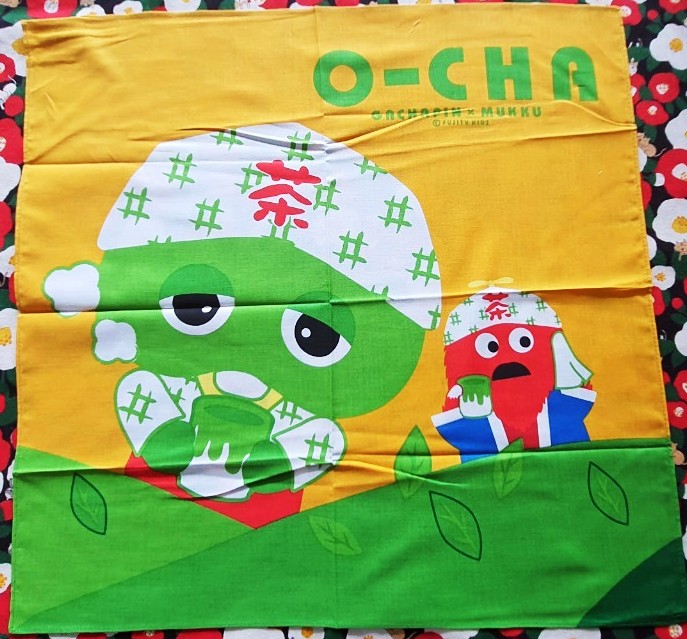 ผ้าเช็ดหน้า O-CHA GACHAPIN x MUKKU ของแท้จากญี่ปุ่น Size : 39 x 40 cm MADE IN JAPAN