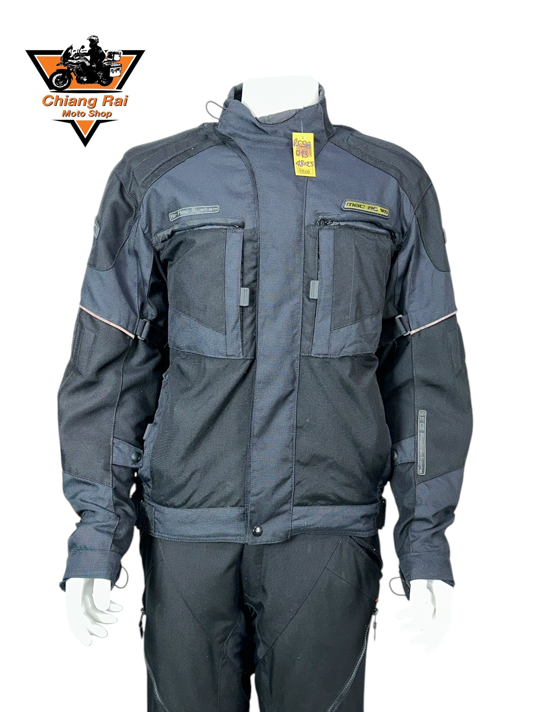 เสื้อขี่มอเตอร์ไซด์( มือสอง) CRSB 013 : อก 48" ยาว 25" (L) **Macadam**