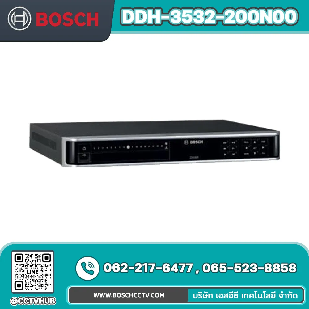 เครื่องบันทึก BOSCH รุ่น DDH-3532-200N00 Recorder 16ch IP, 16ch AN, no HDD