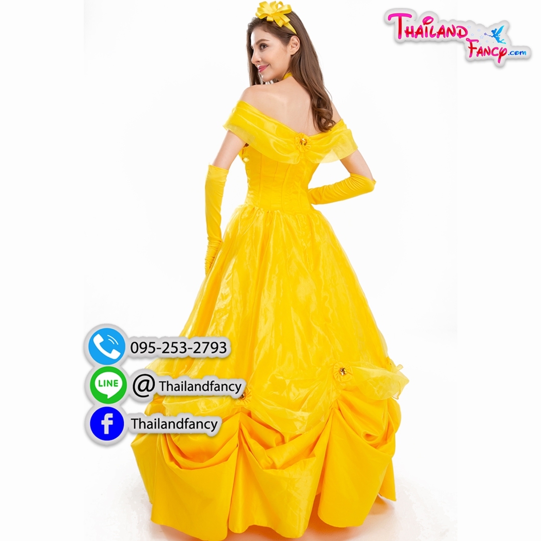 ชุดแฟนซีผู้หญิงสำหรับเช่า Belle Costume เช่าชุดแฟนซีเจ้าหญิงเทพนิยาย Beauty and the Beast ชุดเช่าเจ้าหญิงเบลล์การ์ตูนบิวตี้แอนด์เดอะบีสท์