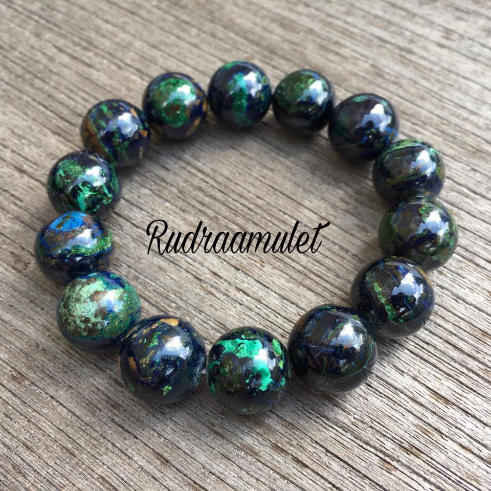 อซูไรต์ มาลาไคท์ (Azurite Malachite) 15.5 mm