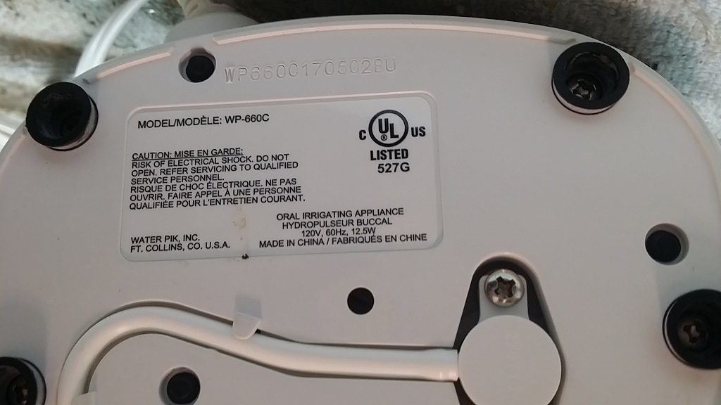 ซ่อมเครื่องทำความสะอาดฟัน ยี่ห้อ WATERPIK รุ่น WP-660C อาการเปิดไม่ติด
