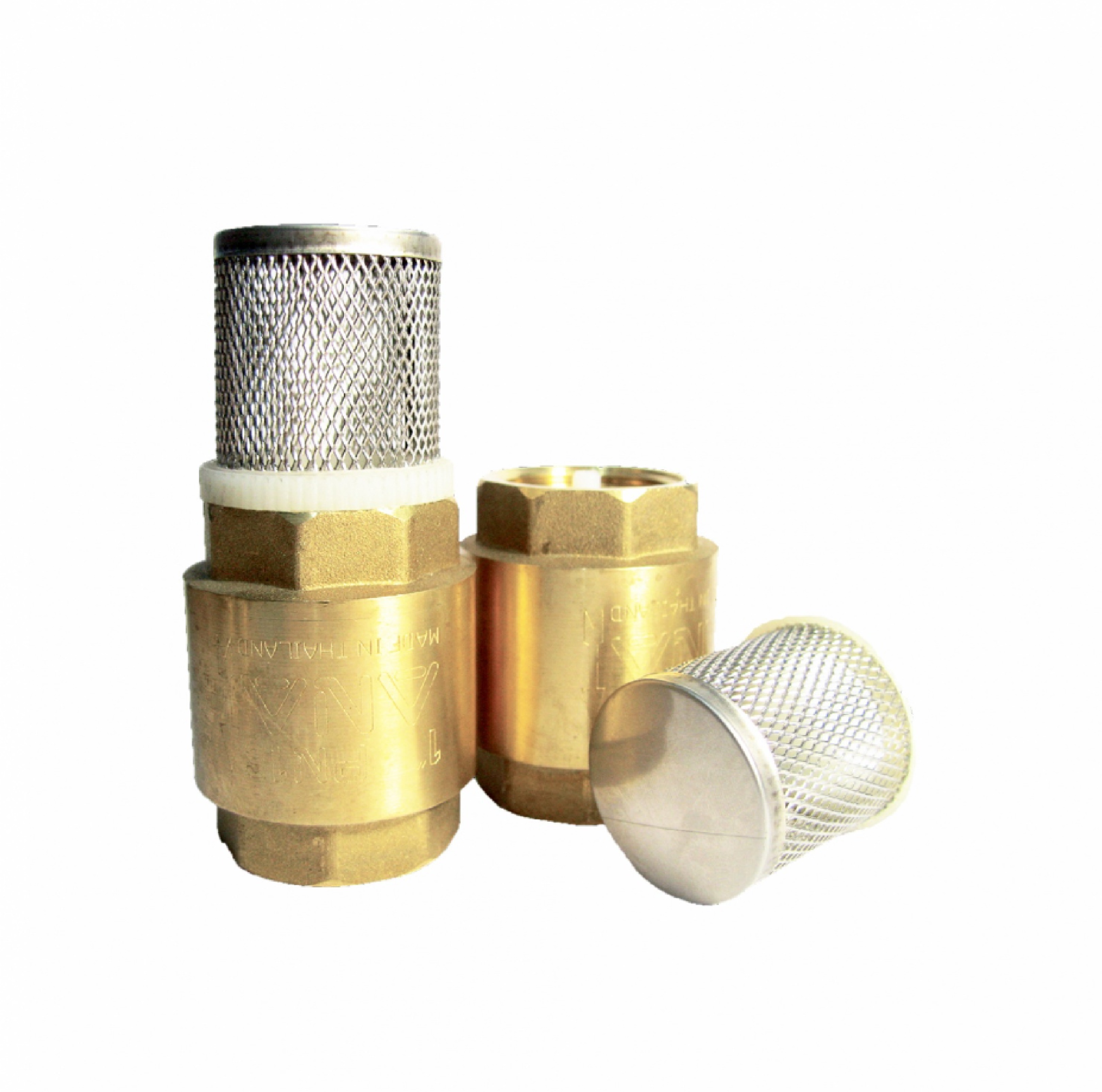 ANA ฟุตวาล์วสปริงทองเหลือง(ถอดได้) 1 1/4"