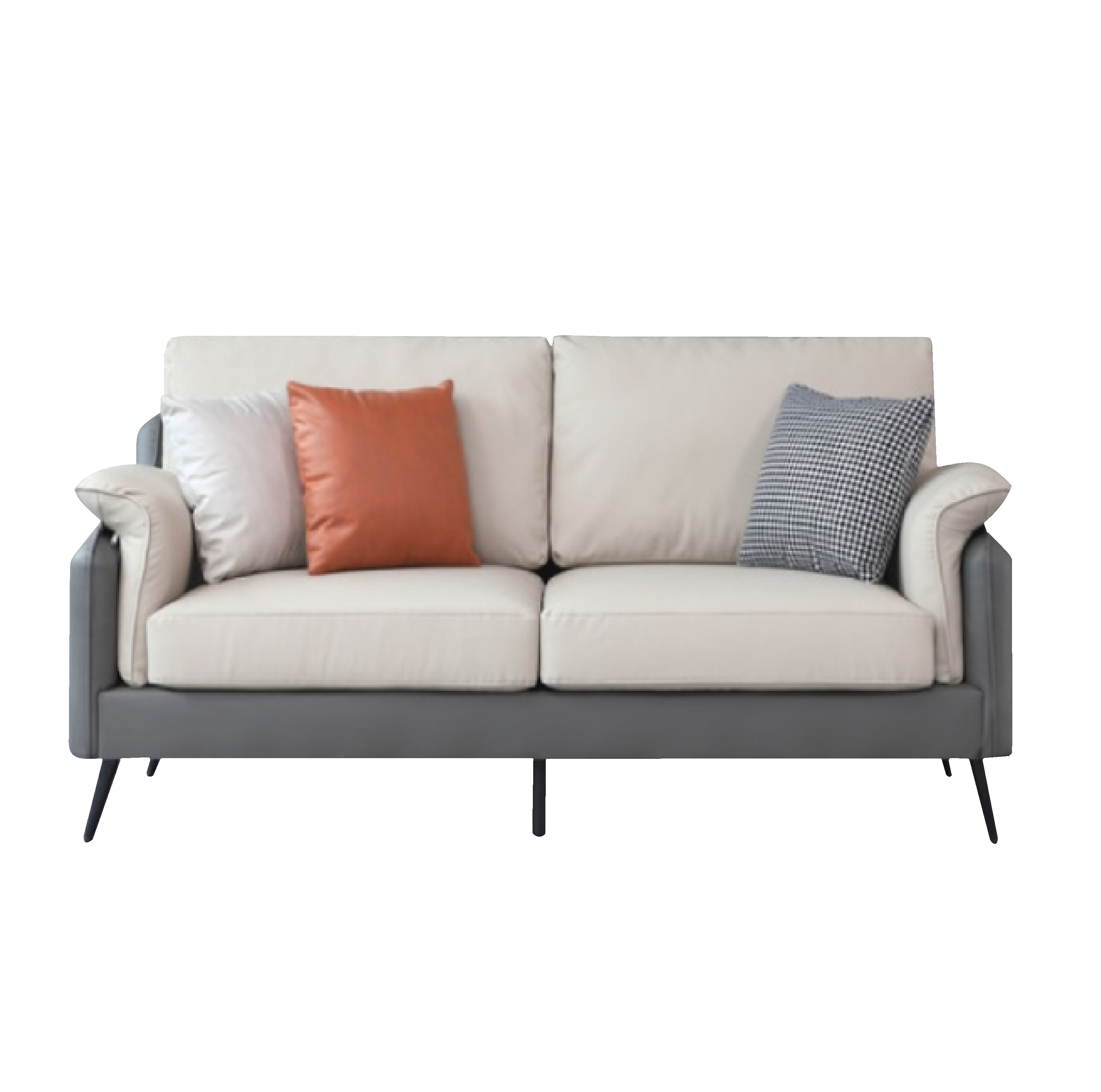PULITO โซฟาหนัง 2 ที่นั่ง 180x90x85 ซม. รุ่น IVAR สีเทา