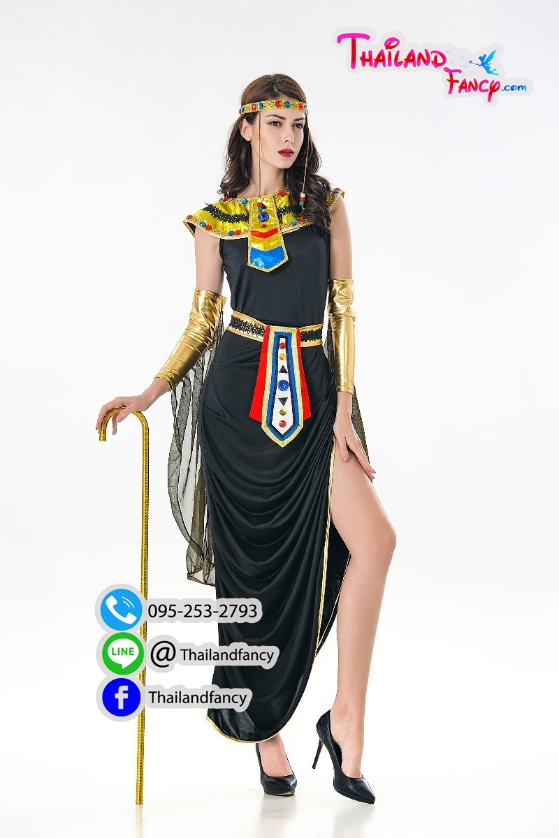 ชุดเช่าแฟนซีผู้หญิง เช่าชุดคลีโอพัตราผู้หญิง ชุดเจ้าหญิงกรีก ชุดอียีปต์ ชุดคู่ฟาร์โรห์ ชุดนานาชาติ ชุดโรมันโบราณ ชุดคลีโอพัตราสีดำทอง