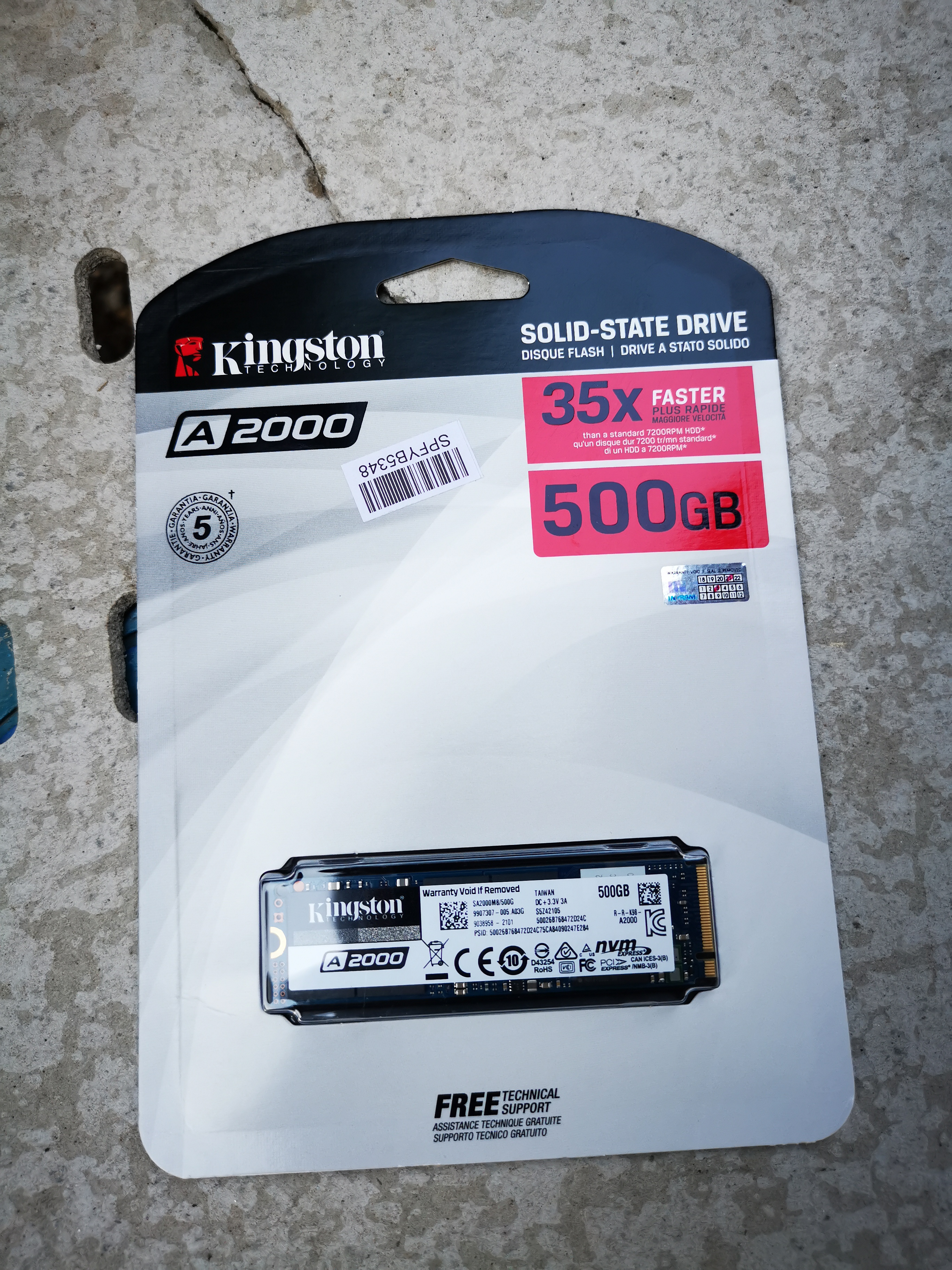 SSD KINGSTON A2000 M.2 NVMe 500 GB