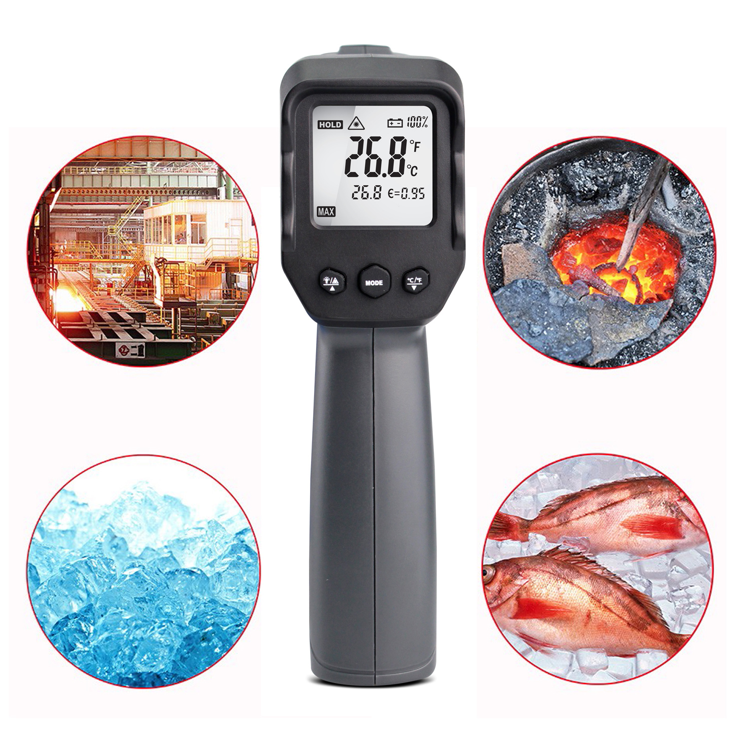 เครื่องวัดอุณหภูมิแบบอินฟราเรด (IR Thermometers) GuGear รุ่น GG-IRT-550