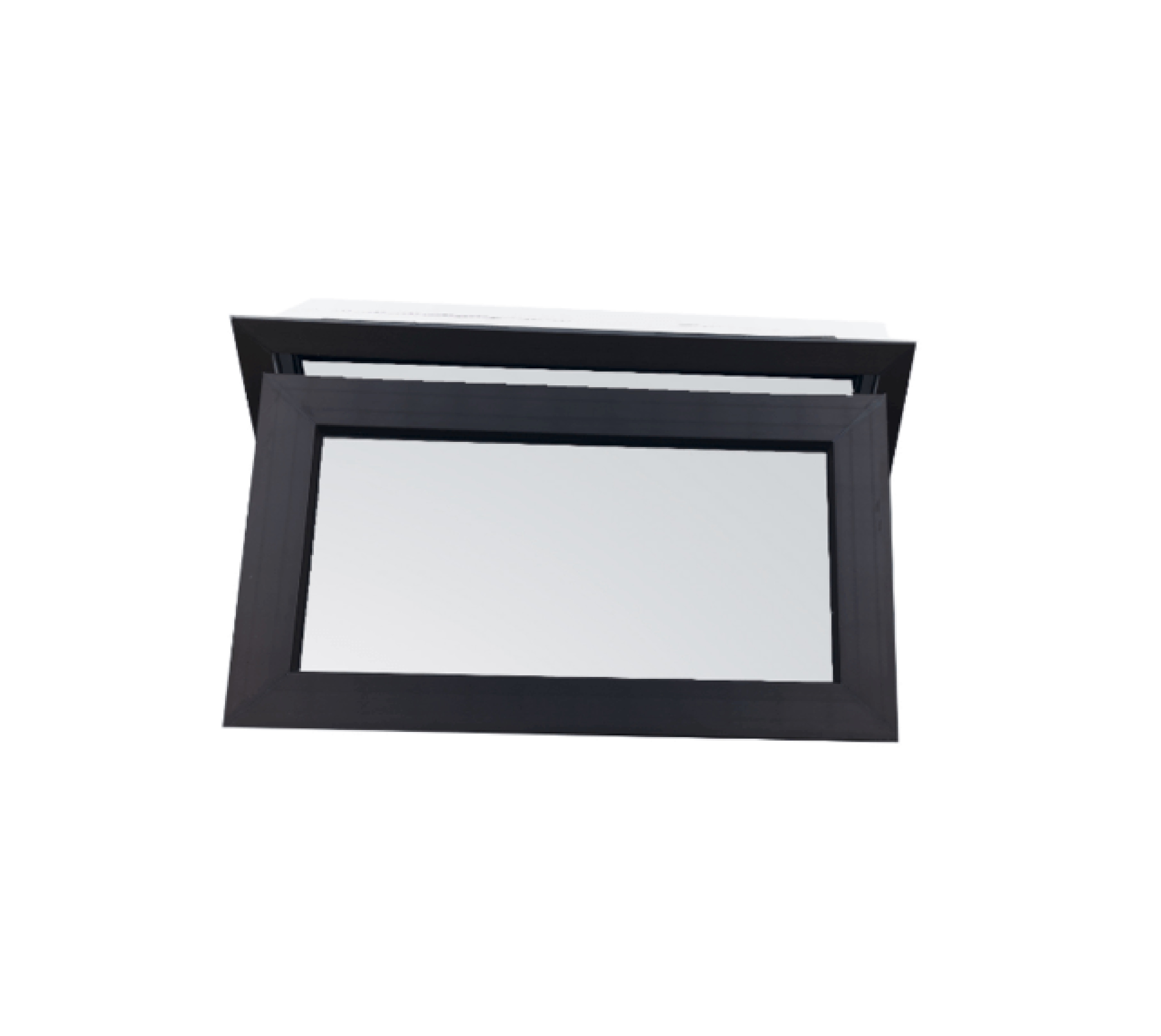 WELLINGTAN หน้าต่างไวนิล บานกระทุ้ง (2-T) GYW4001 80x50ซม. สีขาว-เทา พร้อมมุ้ง
