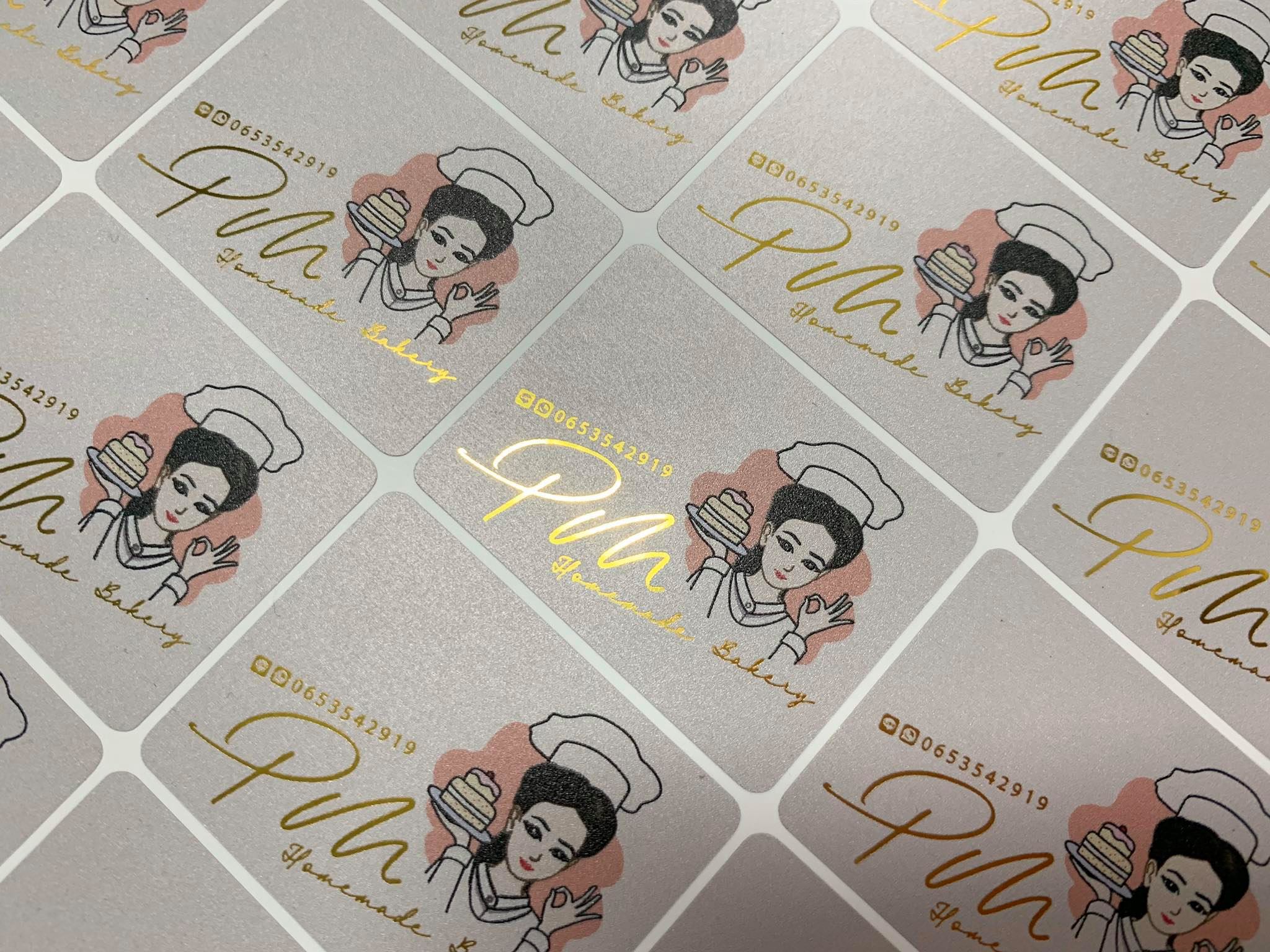 สติ๊กเกอร์ฉลากสินค้าฟรอยทอง ฟอยล์