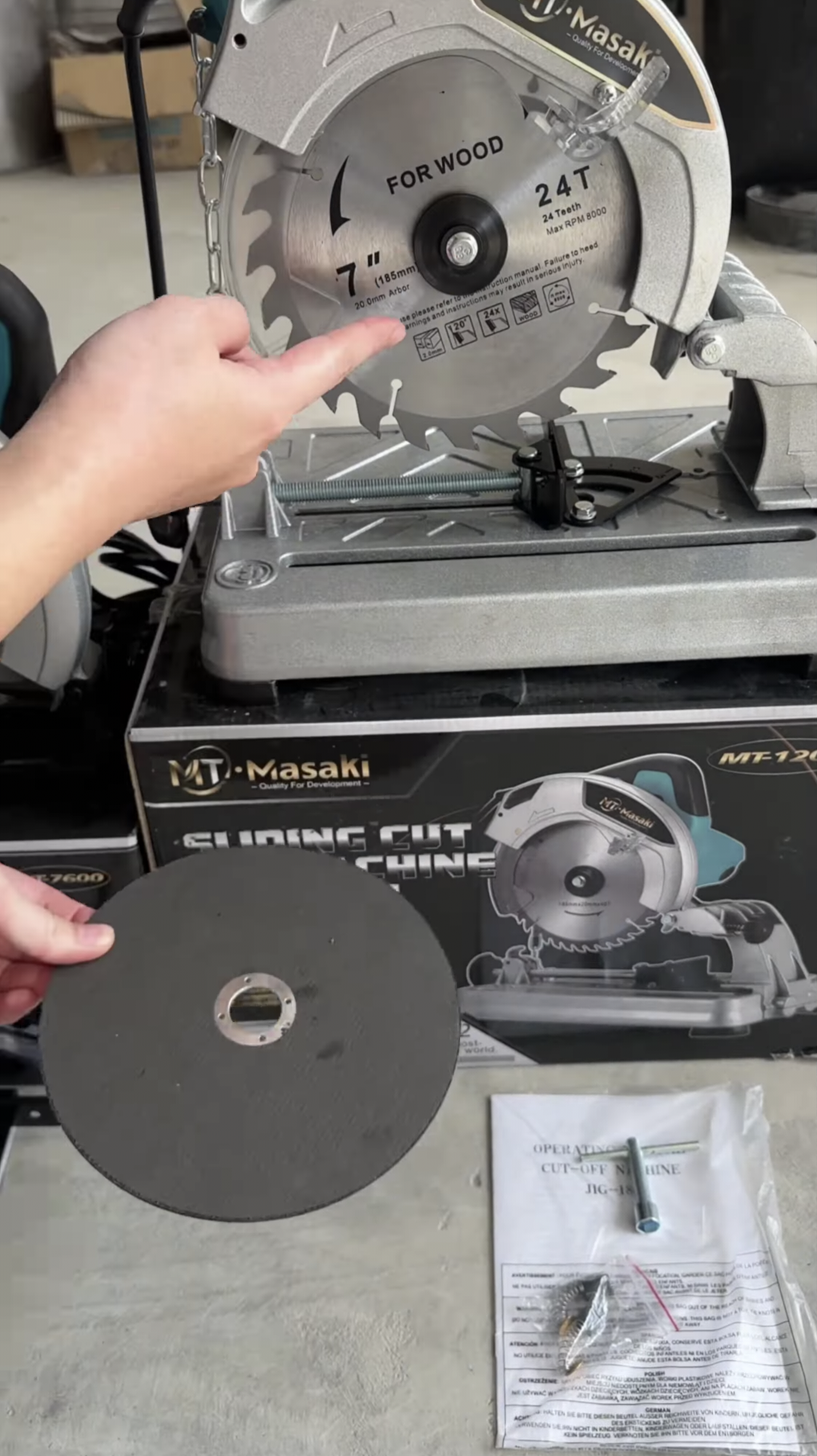 แท่นตัด 2in1 ตัดไม้ ตัดเหล็ก ขนาด 7 นิ้ว ยี่ห้อ MASAKI