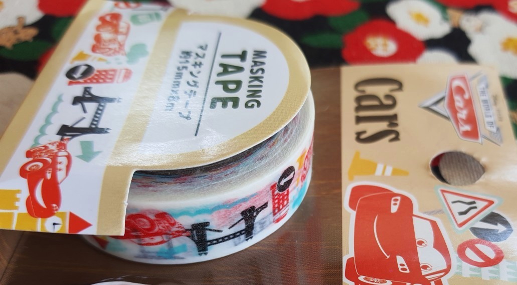 เทปวาชิ เทปตกแต่ง เทปกาว Cars คาร์ ดิสนีย์ ของแท้จากญี่ปุ่น 15 mm x 8 m Masking tape