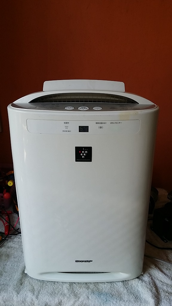 ซ่อมเครื่องฟอกอากาศ ยี่ห้อ SHARP รุ่น KC-500Y5-W อาการซ๊อตเนื่องจากใช้ไฟ 220V
