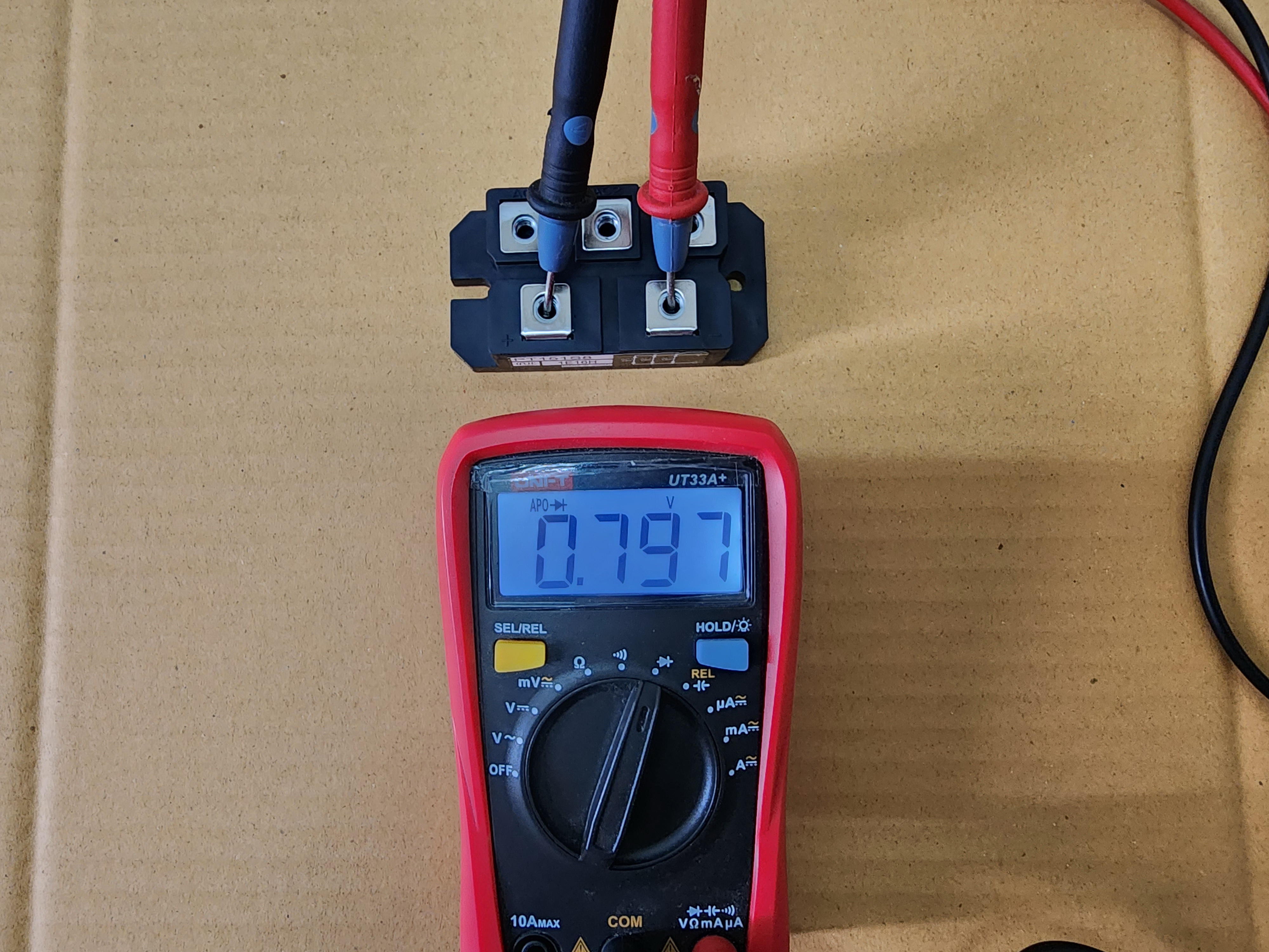 วัดไดโอด มอดูล ด้วยมัลติมิเตอร์ดิจิตอล ( รายละเอียดด้านล่าง )