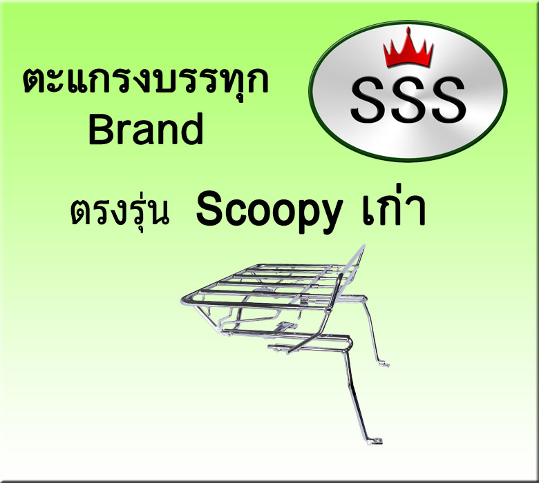 ตะแกรงบรรทุก5ช่อง รุ่น scoopy i เก่า (สแตนเลส)