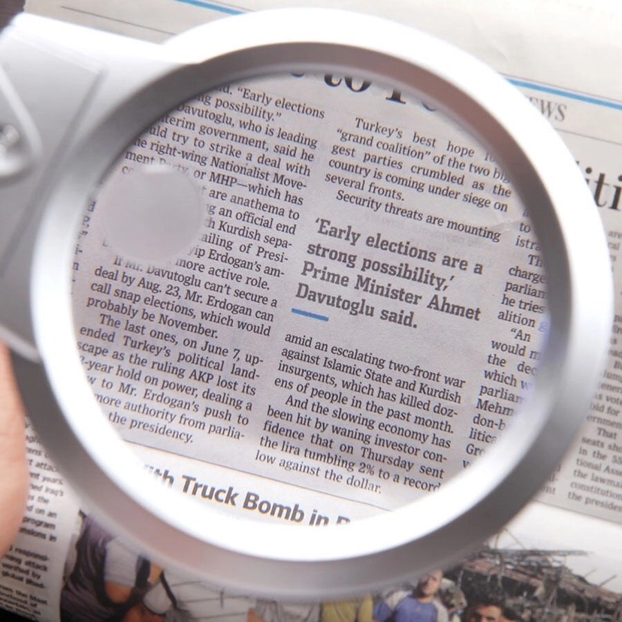 แว่นขยายหนีบโต๊ะขนาดเล็ก กำลังขยาย 2 เท่า พร้อมไฟLED2 หลอดสำหรับส่องสว่าง Magnifying Lamp 2x 5x