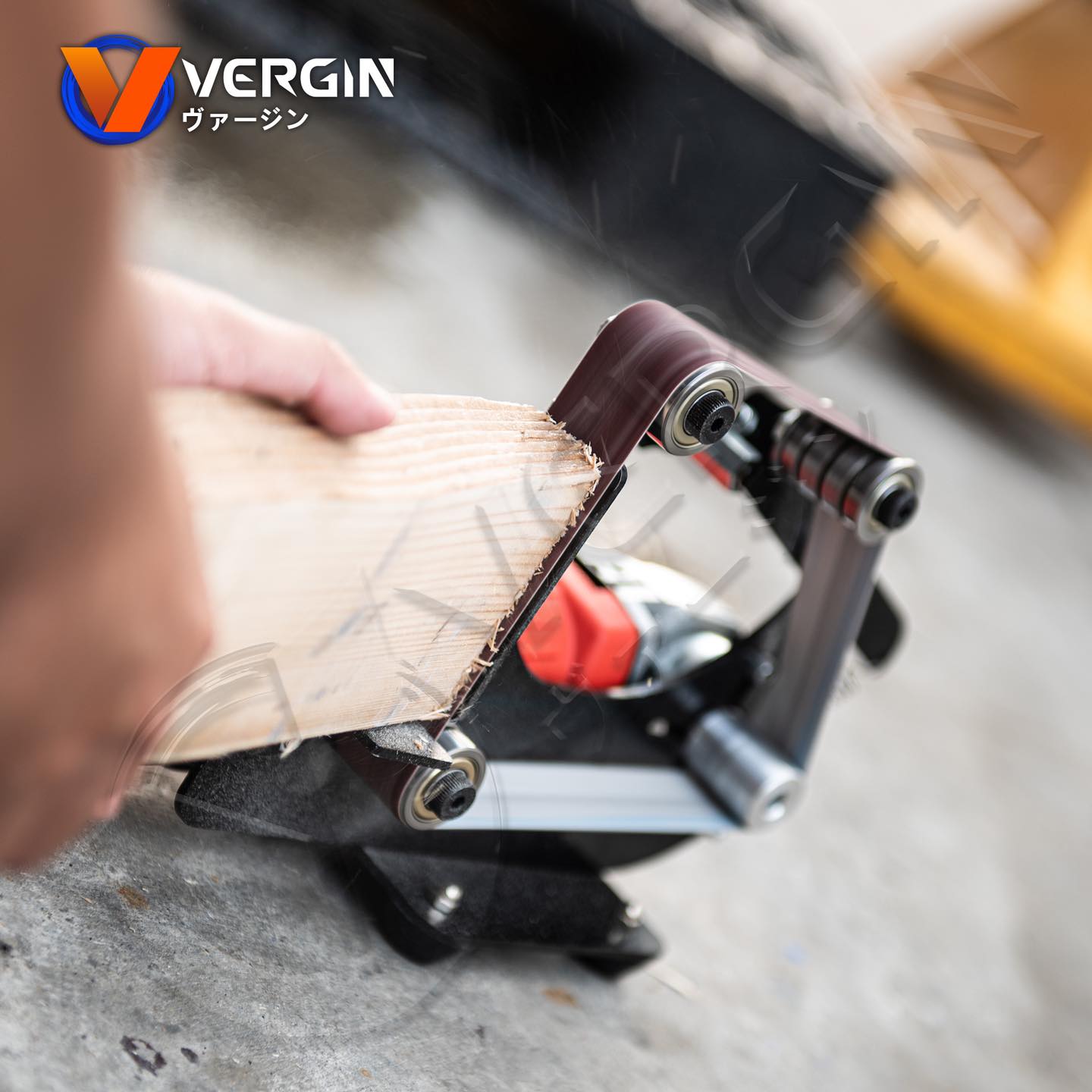 เครื่องขัดสายพานต่อเครื่องเจีย 4 นิ้ว