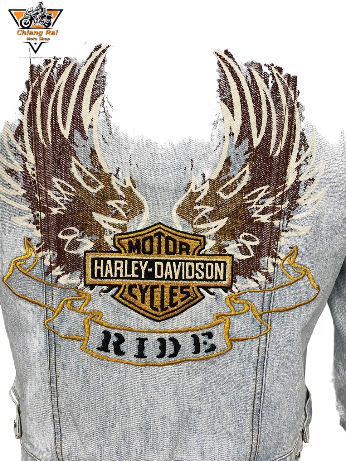 เสื้อขี่มอเตอร์ไซด์( มือสอง) RCSA 497: อก 42" ยาว 23"(M)**HARLEY DAVIDSON**