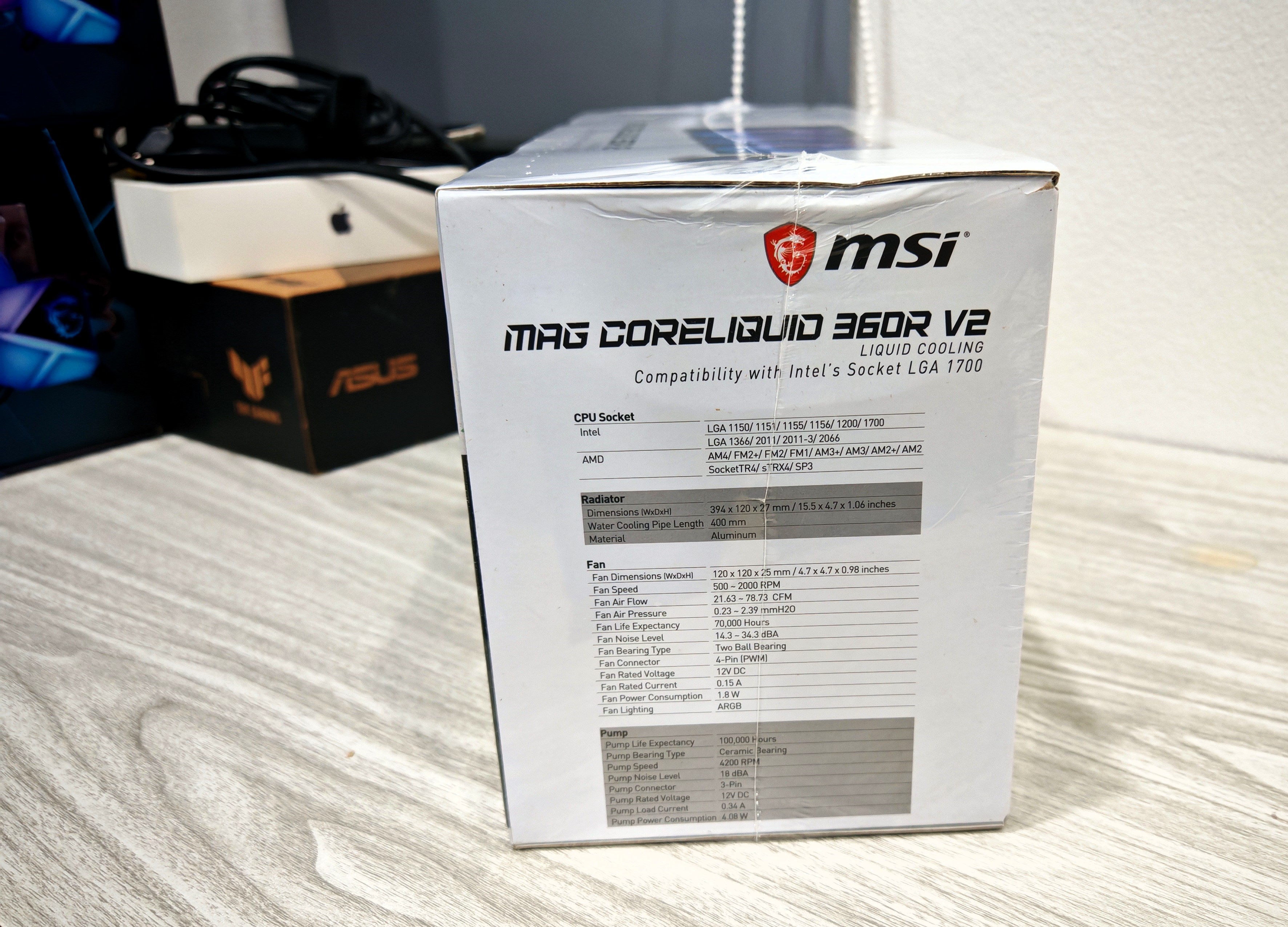 CPU Liquid Cooling MSI MAG CORELIQUID 360R V2