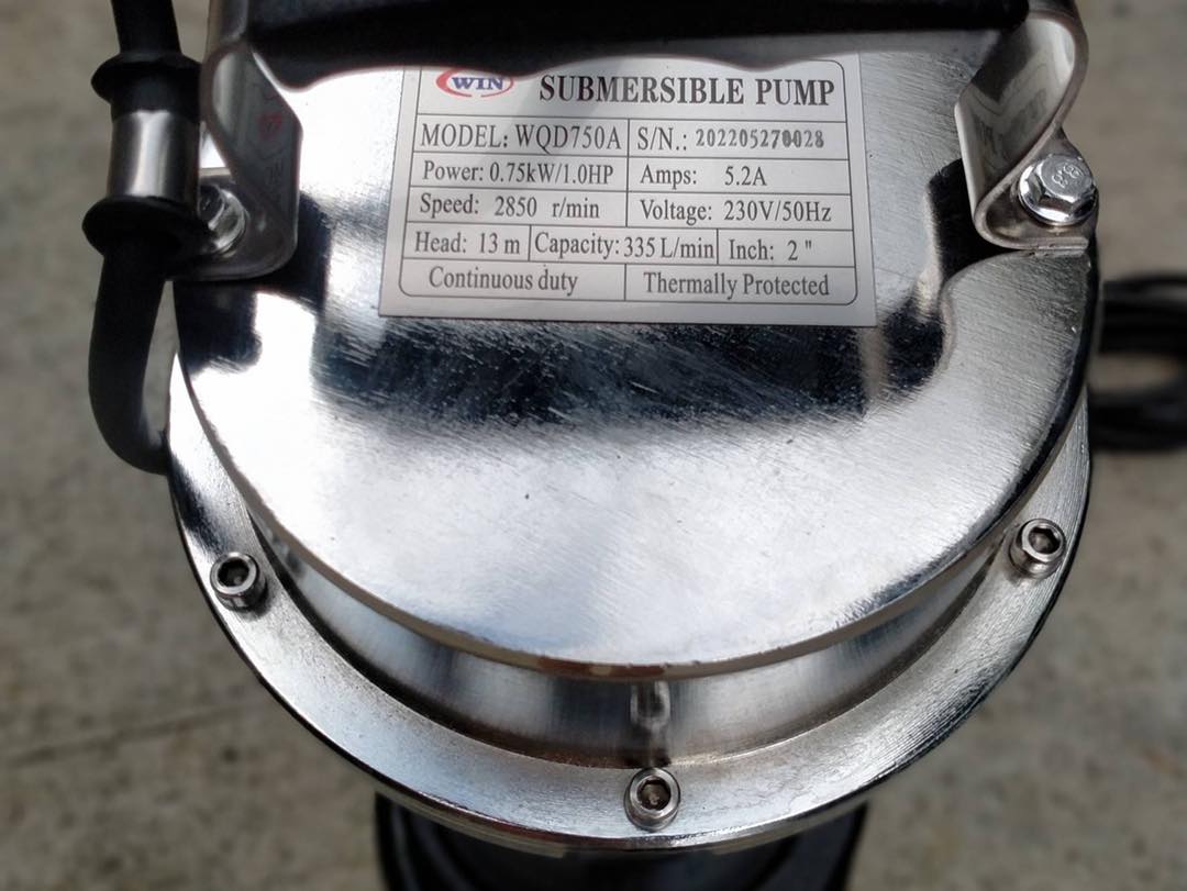 ปั๊มแช่สแตนเลส ดูดโคลน ดูดน้ำ ยี่ห้อ Win 2 นิ้ว 3 นิ้ว