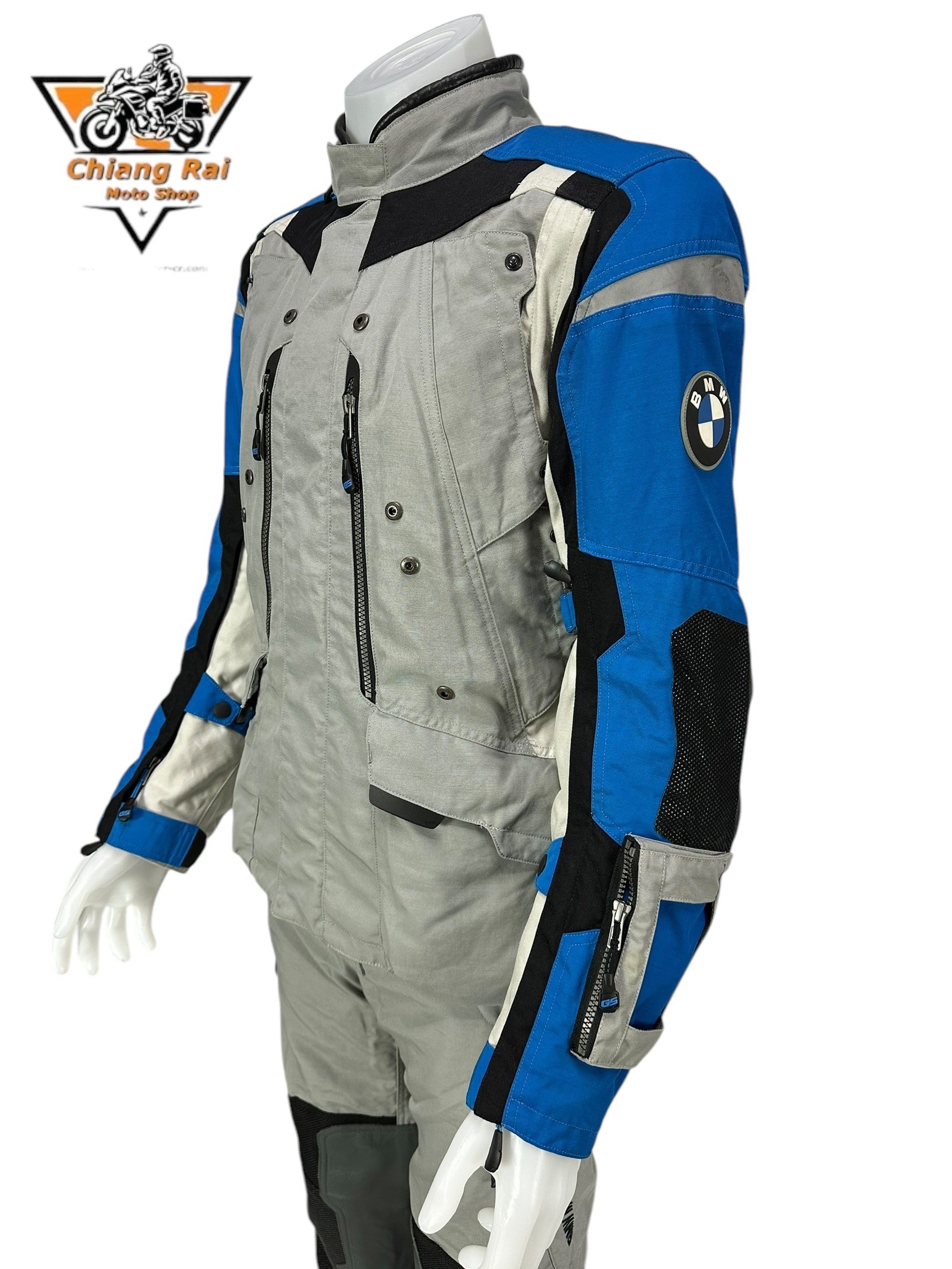 ชุดสำหรับขี่มอเตอร์ไซด์ ( มือสอง ) SET 020 ชุดทัวริ่ง เสื้อการ์ด + กางเกง ยี่ห้อ**BMW**