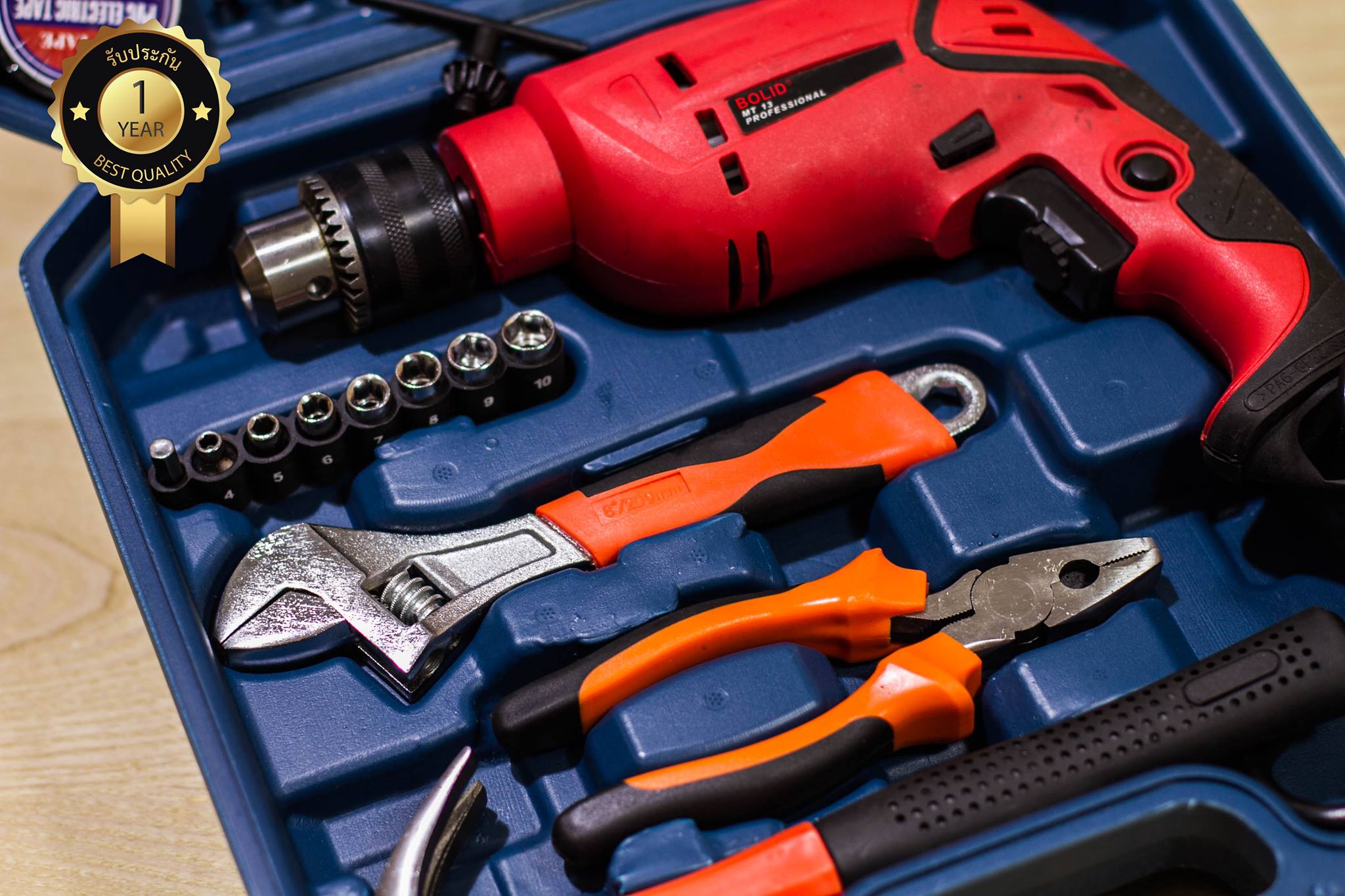 BOLID ชุดสว่านกระแทกไฟฟ้า 13 มม