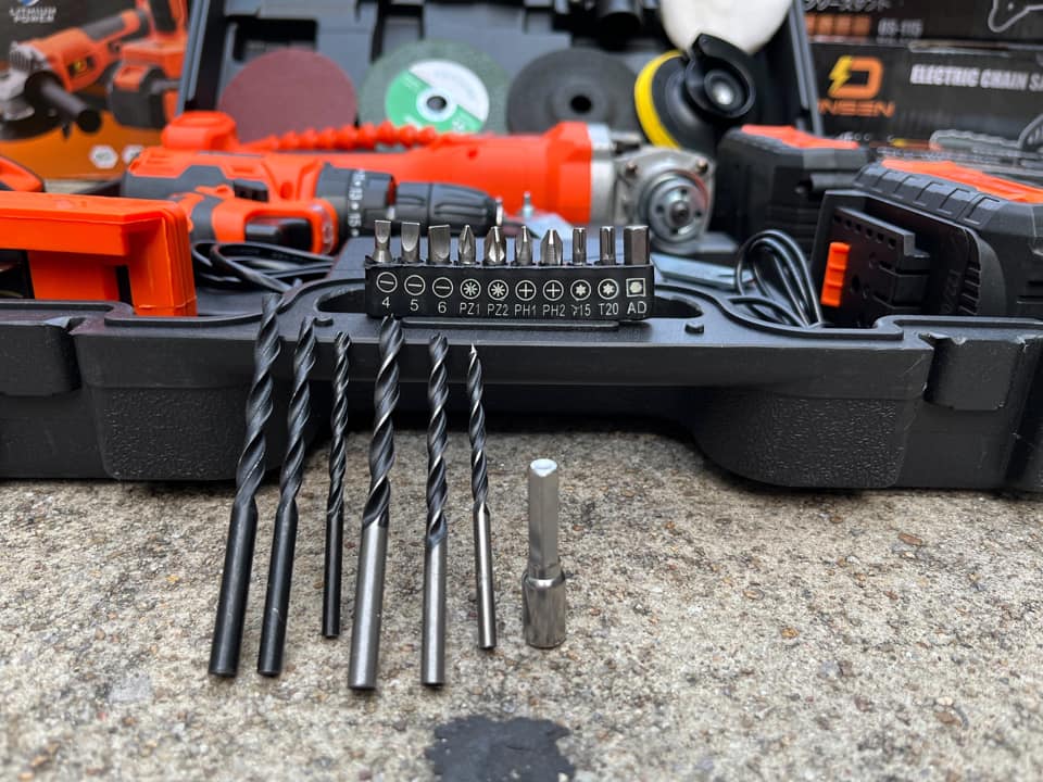 สว่านแบต เจียแบต ชุดเซต 2in1 ยี่ห้อ Onsen 128V ถ่าน 2 ก้อน