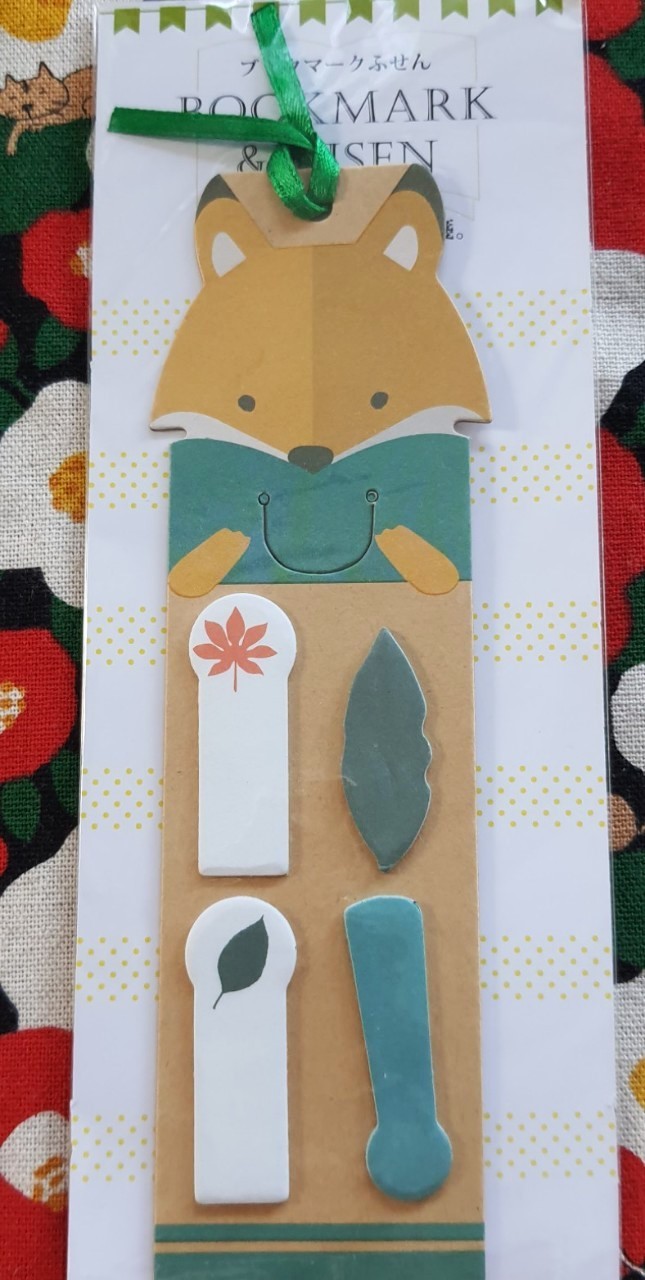 Book mark & Fusen Post it Sticky กระดาษโน้ต โพสต์ อิท หมาจิ้งจอก จากญี่ปุ่น Size : 4 x 15 cm