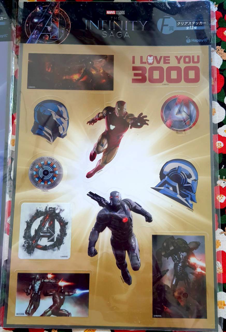 Sticker สติ๊กเกอร์ Marvel Studios The Infinity SAGA ไอรอนแมน Avengers จากญี่ปุ่น Size ทั้งแผ่น : 21 x 35 cm