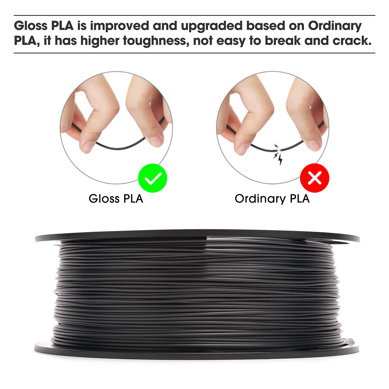 # Silver สีเงิน #eSUN ePLA-Gloss 1.75mm 1 Kg. ePLA Gloss 3d Printer Filament เส้นใยพลาสติก วัสดุการพิมพ์