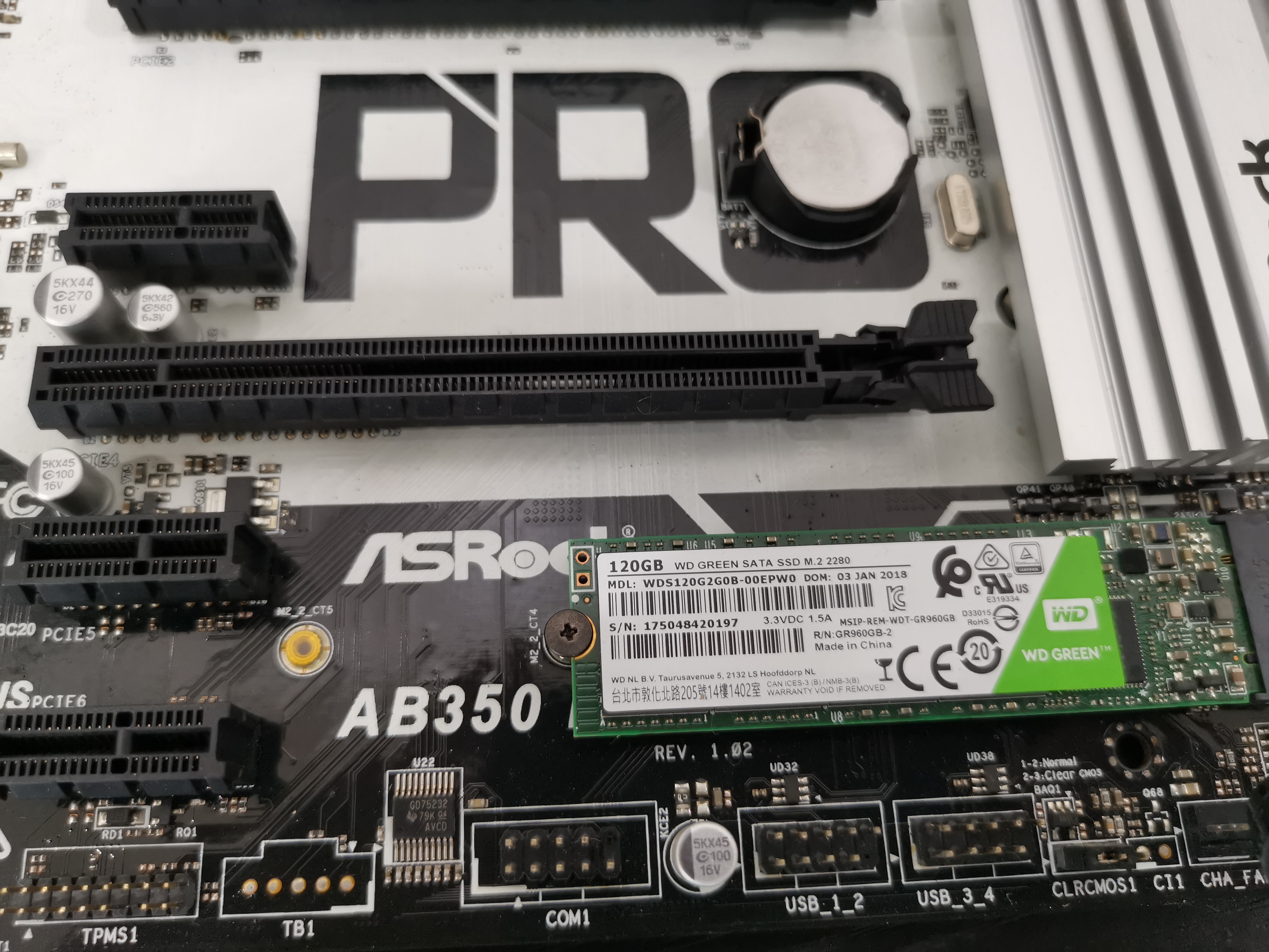 ยกเซ็ต บอร์ด AB350 + R5 1600 + M.2 120 GB