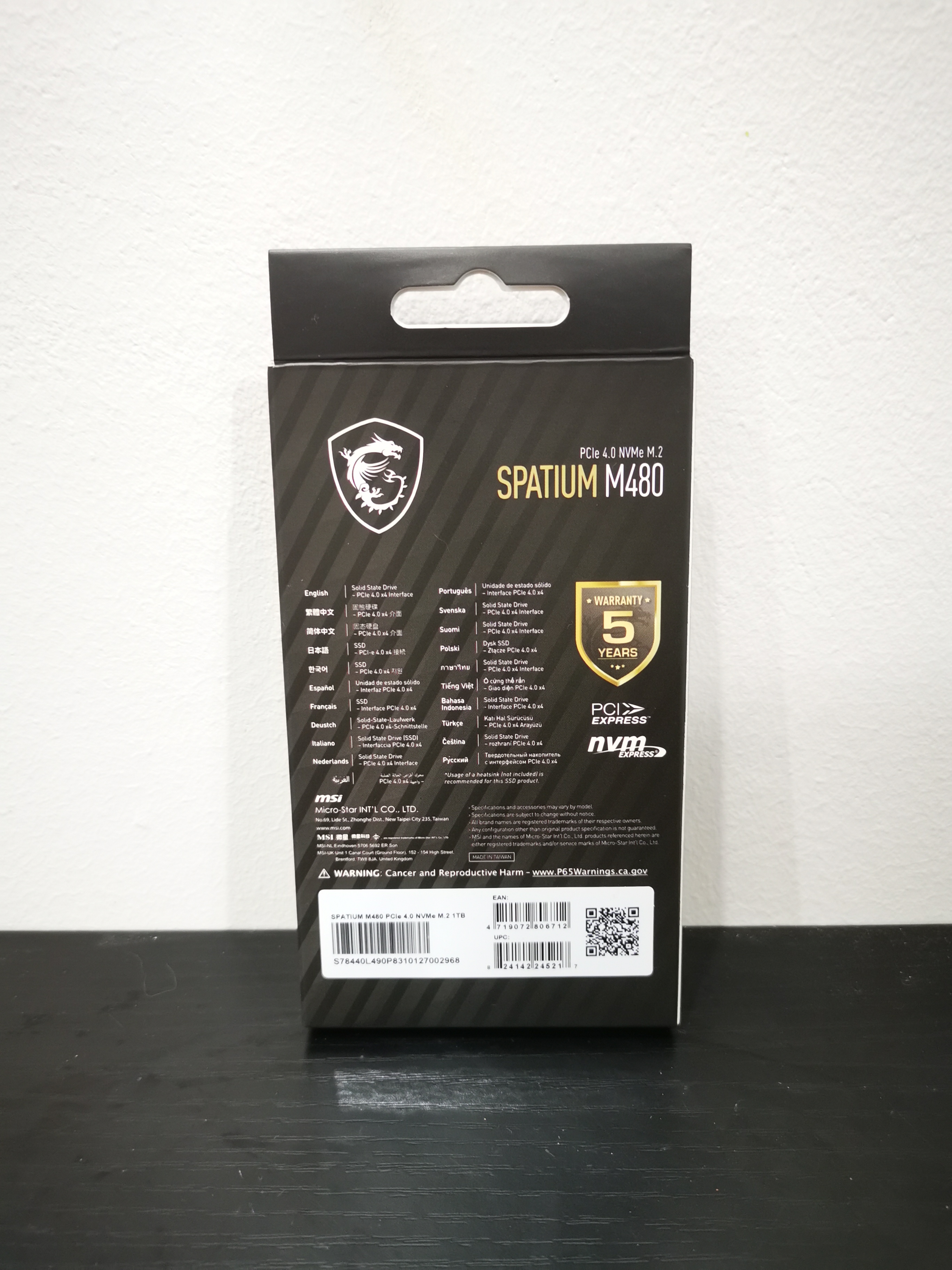 SSD M.2 PCIe 4/NVMe MSI SPATIUM M480 1 TB