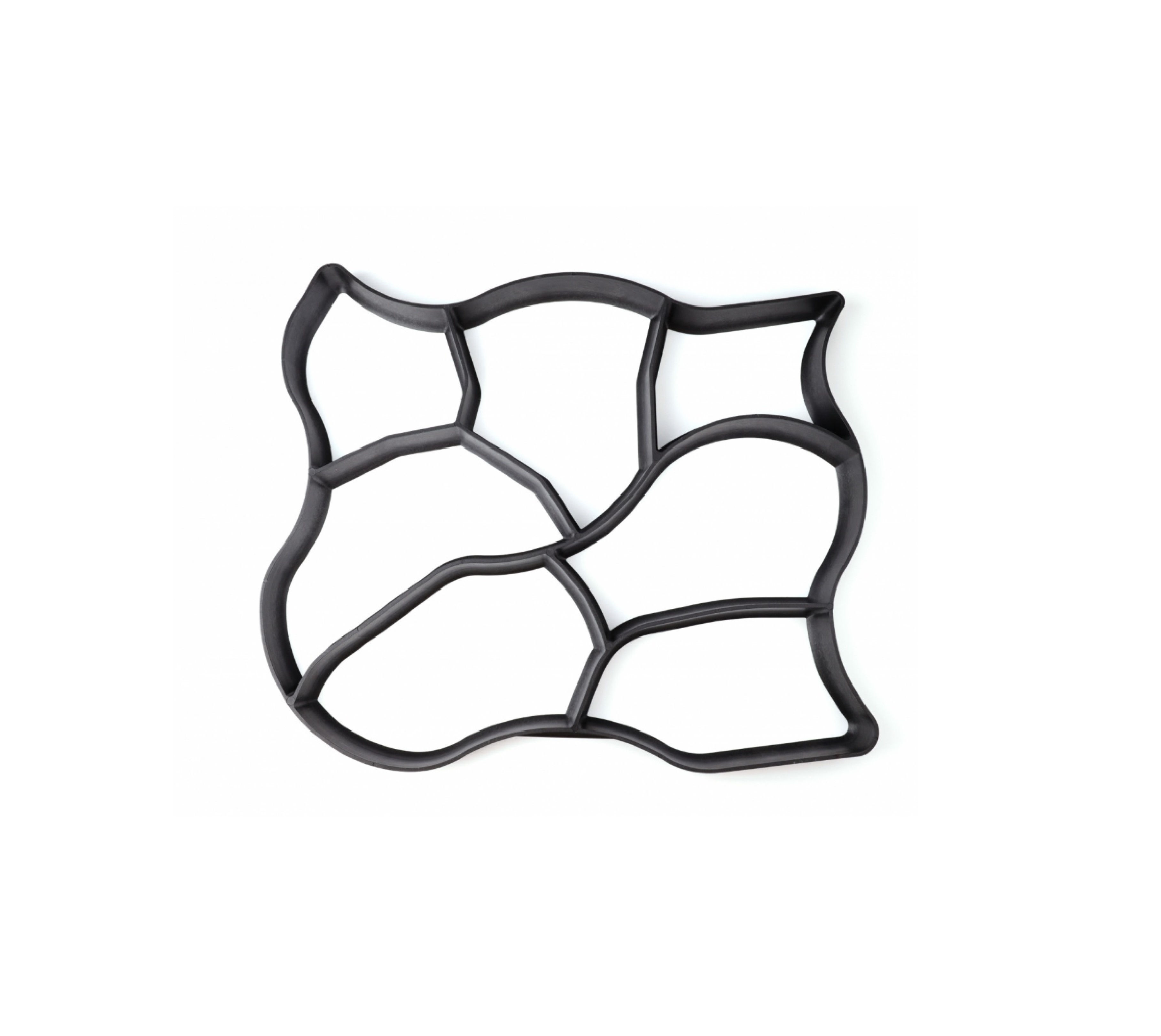ปืนใหญ่ แม่พิมพ์ทางเดิน DIY ลายหิน 1HTX-006 ขนาด 50.5x61x4.5ซม. สีดำ
