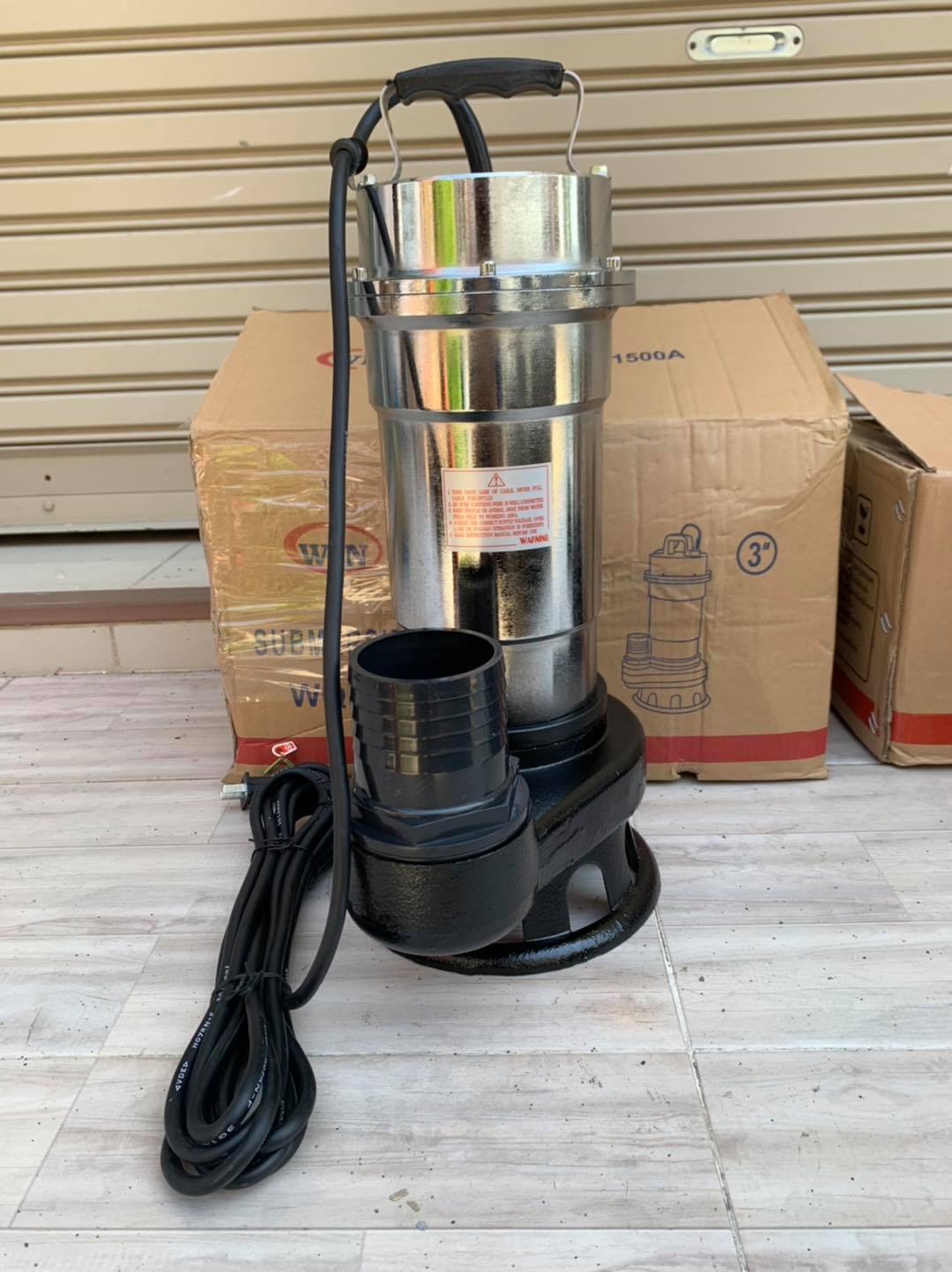 ปั๊มแช่สแตนเลส ดูดโคลน Win ท่อ 2 นิ้ว 3 นิ้ว