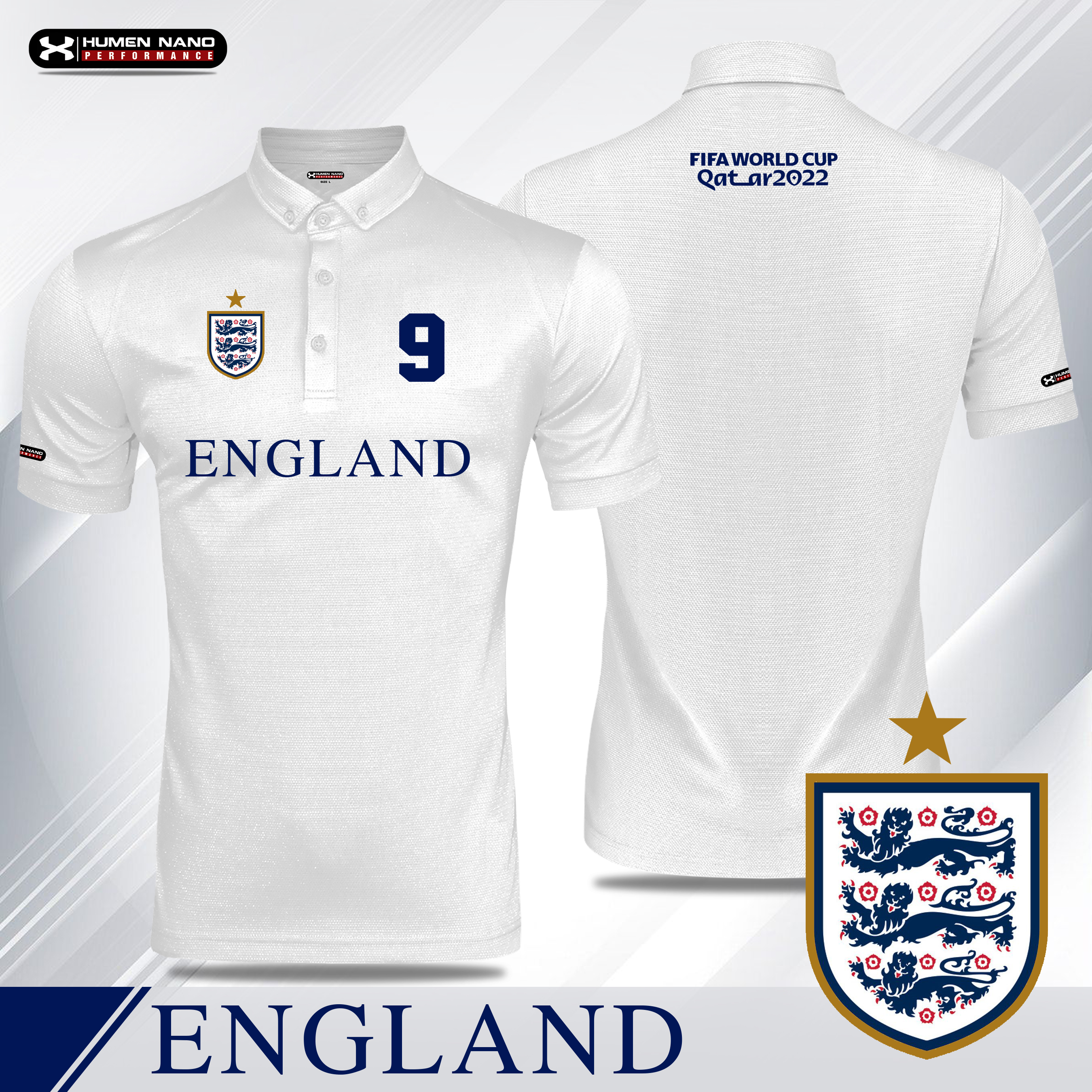 FB01-เสื้อโปโลแฟชั่น ทีมชาติอังกฤษ2022