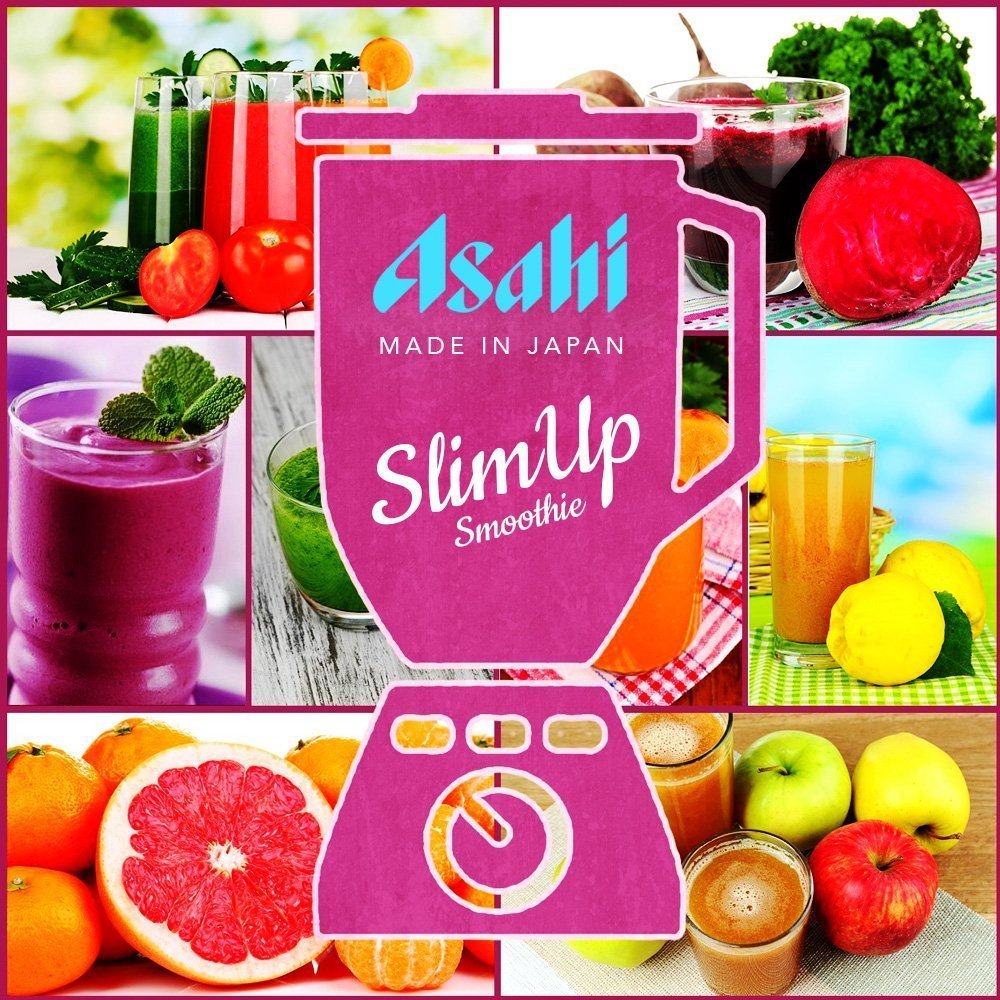 🔥โปรตีนไดเอท Asahi Slim up Slim Smoothie Berry Yoghurt -รสสมูตตี้ เบอร์รี่ โยเกิร์ต