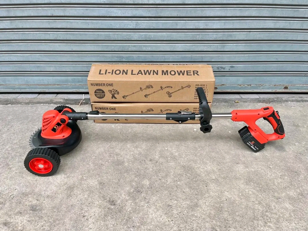 เครื่องตัดหญ้าไร้สายพับได้ รุ่น 256V ยี่ห้อ Onsen พร้อมล้อ