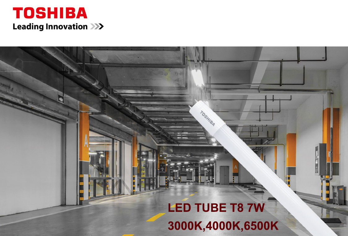 หลอด LED TUBE T8 W 7W TOSHIBA