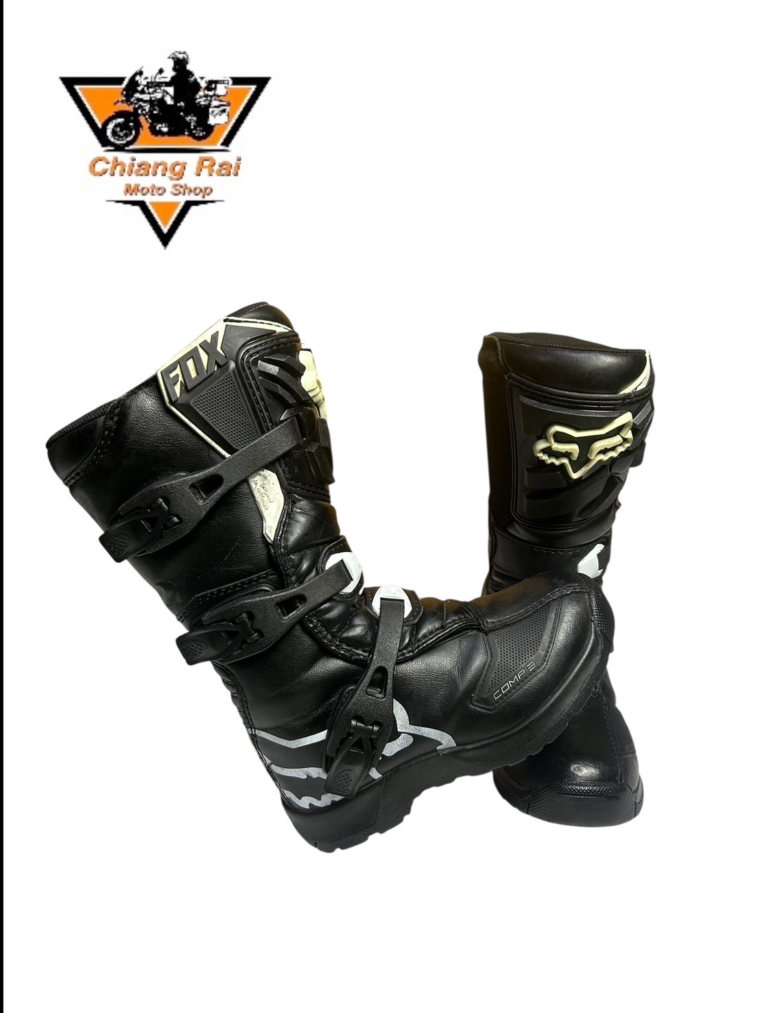 รองเท้าขี่มอเตอร์ไซด์( มือสอง) RCBT-054 Size ขนาดจากป้าย 34:EUR / 1.5:UK / 22:Cm.(FOX)