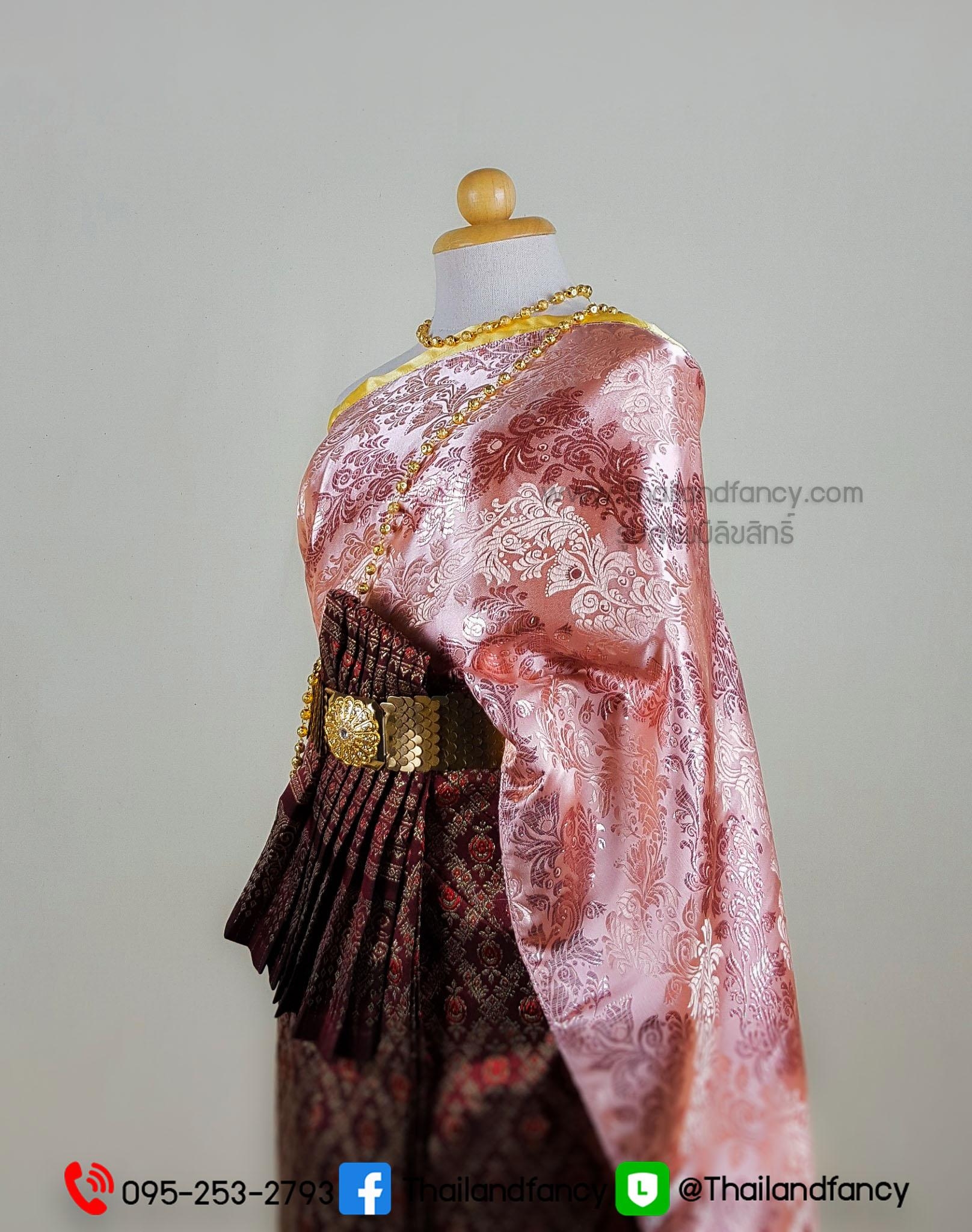 ชุดไทยย้อนยุค ชุดไทยอุ่นไอรัก ชุดไทยสมัยอยุธยา ชุดไทยร่วมสมัย ชุดสไบออเจ้า ชุดสไบทอลายกับผ้าถุงจีบหน้านาง