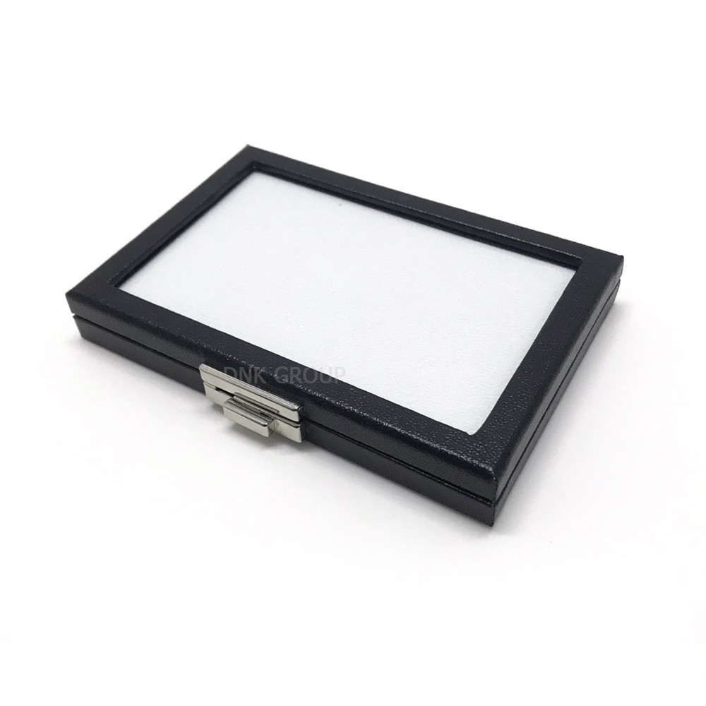 กล่องโชว์เครื่องประดับ (พื้น2สีขาว/ดำ) กล่องใส่เครื่องประดับ กล่องใส่พลอย กล่องใส่จิวเวรี่ กล่องโชว์เป็นกระจกใสด้านหน้า