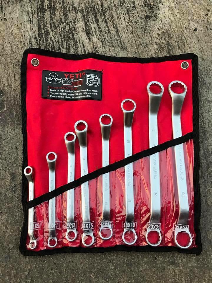 ประแจแหวนข้าง ปากตาย YETI 14ตัว/ชุด (8-24mm) และ ประแจแหวน YETI 8ตัว/ชุด (8×9-21×24)