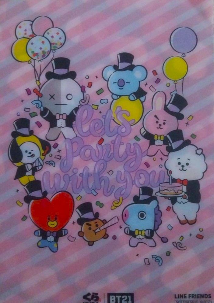 แผ่นรองเขียน BTS LINE FRIENDS @BT21 จากญี่ปุ่น Size : 18 x 25.5 cm