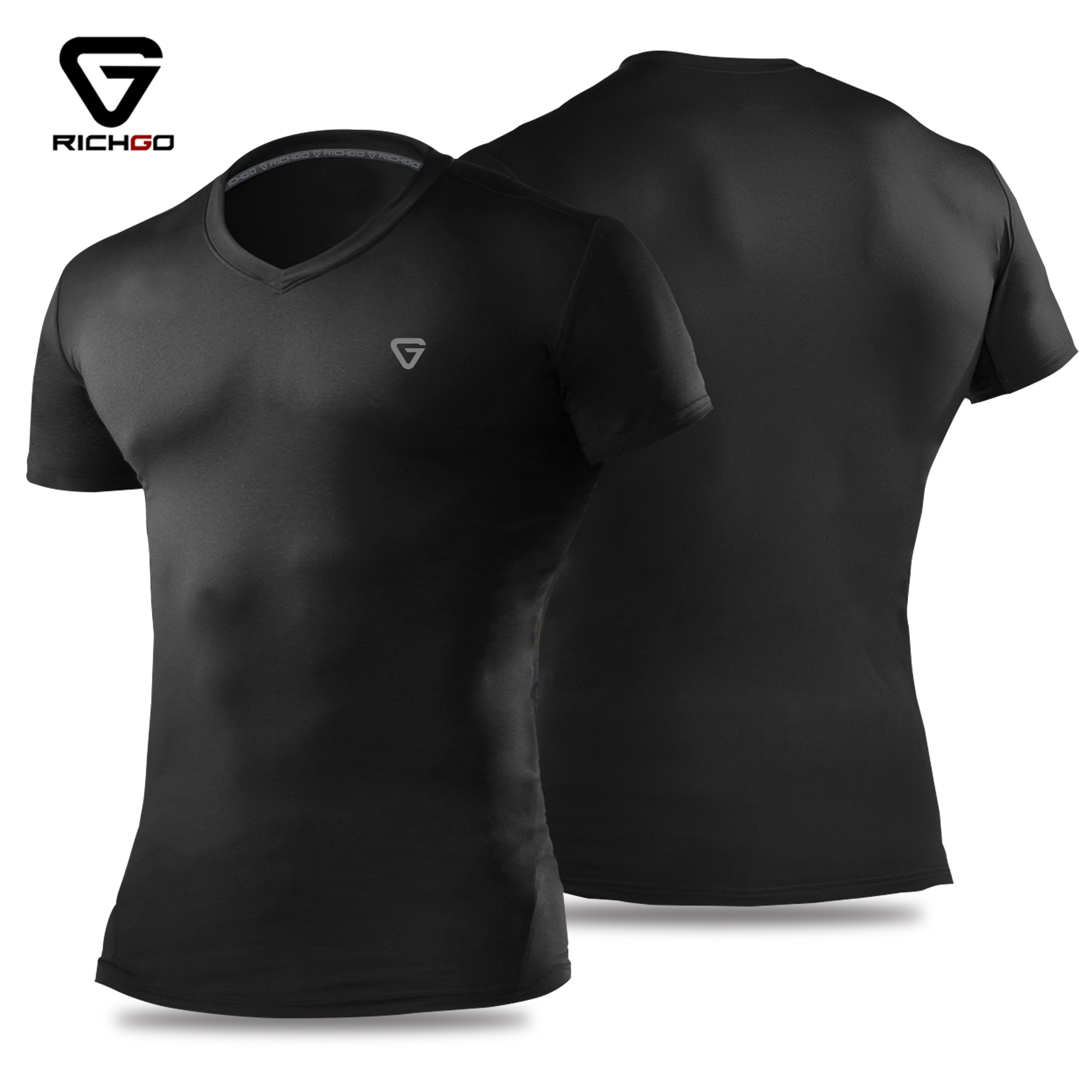 NVPL13-เสื้อยืดคอวีRICHGO