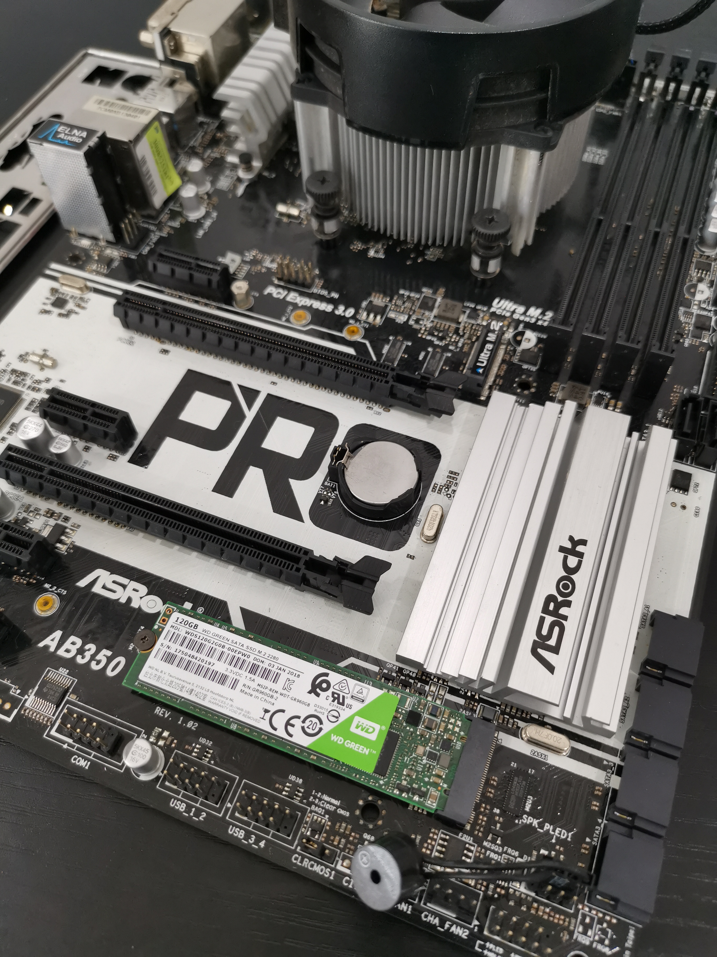 ยกเซ็ต บอร์ด AB350 + R5 1600 + M.2 120 GB